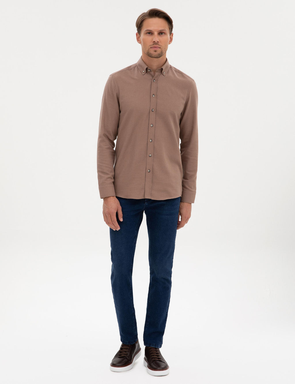 Vizon Slim Fit Uzun Kollu G_mlek - Pierre cardin фото 4