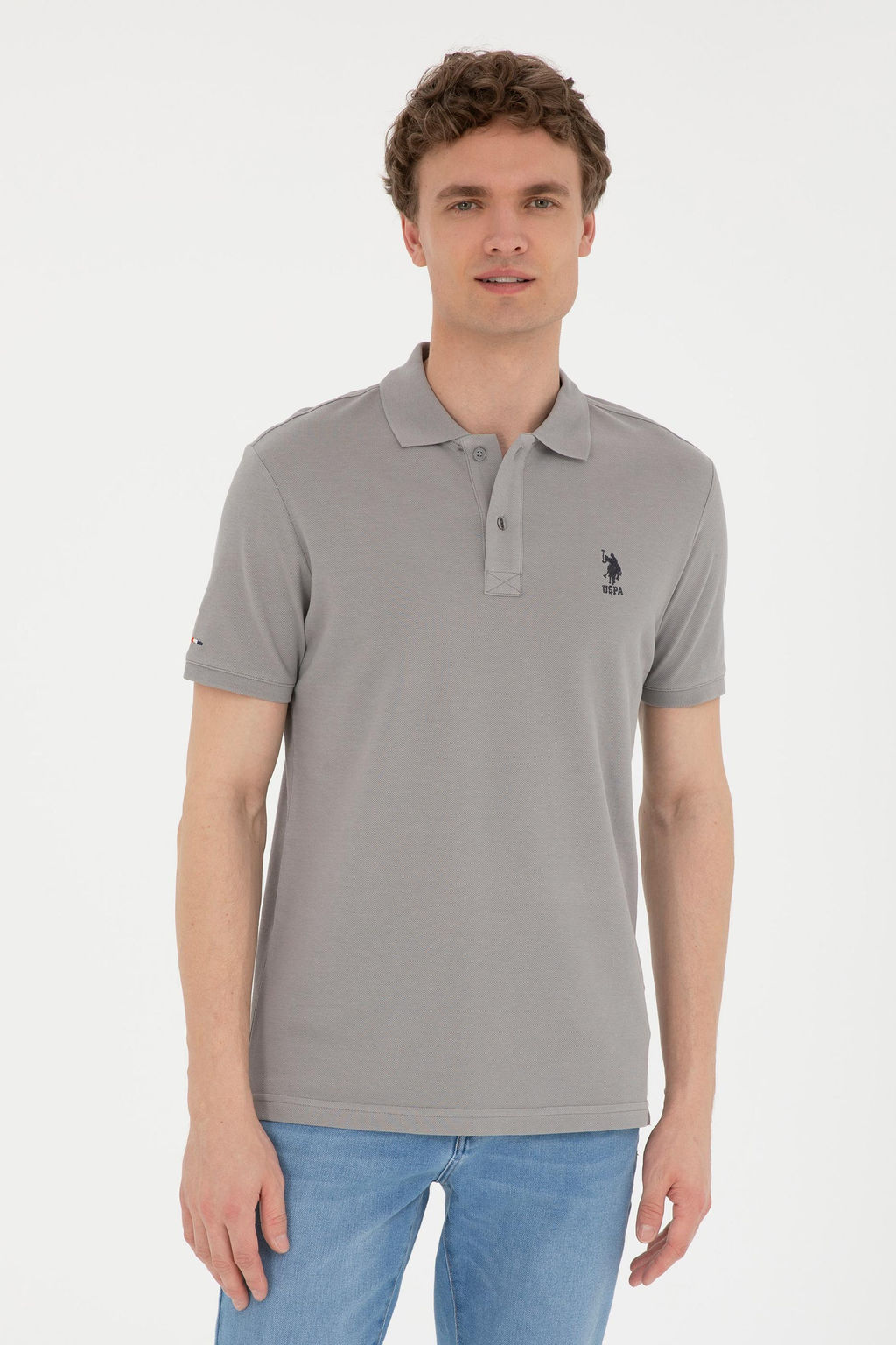 U. S. Polo Assn / Мужская темно-серая базовая футболка - U.s. polo assn фото 8