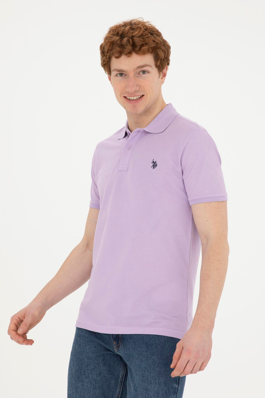 U. S. Polo Assn / Мужская сиреневая базовая футболка - U.s. polo assn фото 8