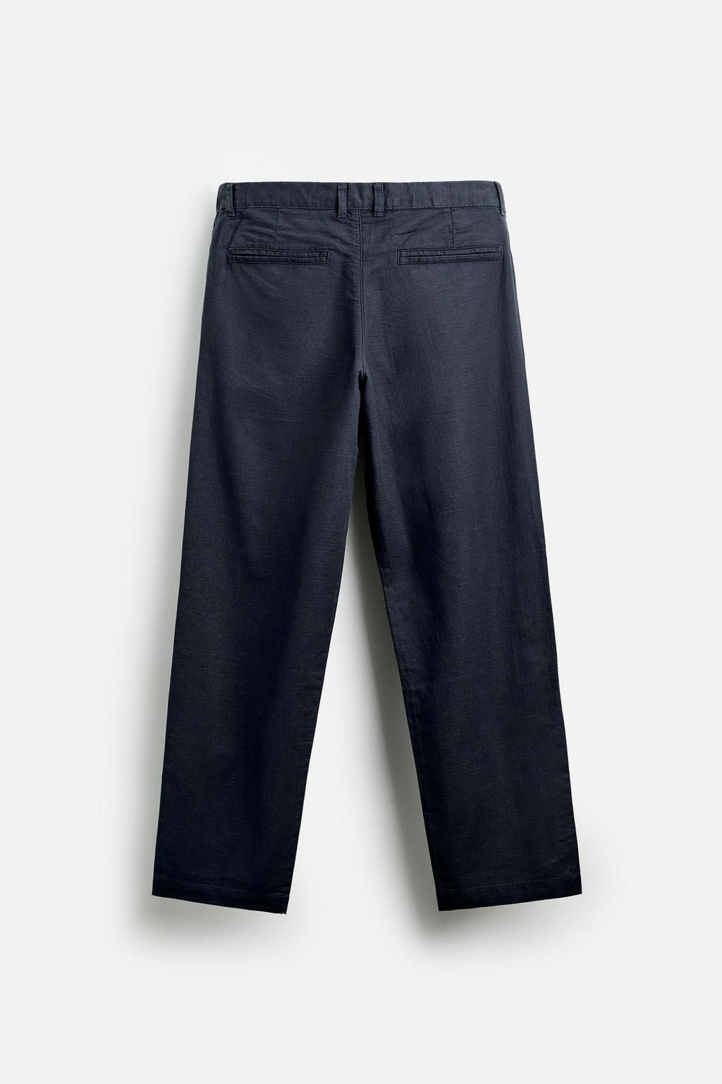 COTTON - LINEN TROUSERS - Zara фото 8