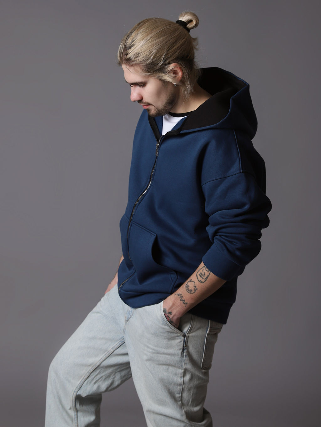 Зип Худи на молнии с начесом К550 Джинс