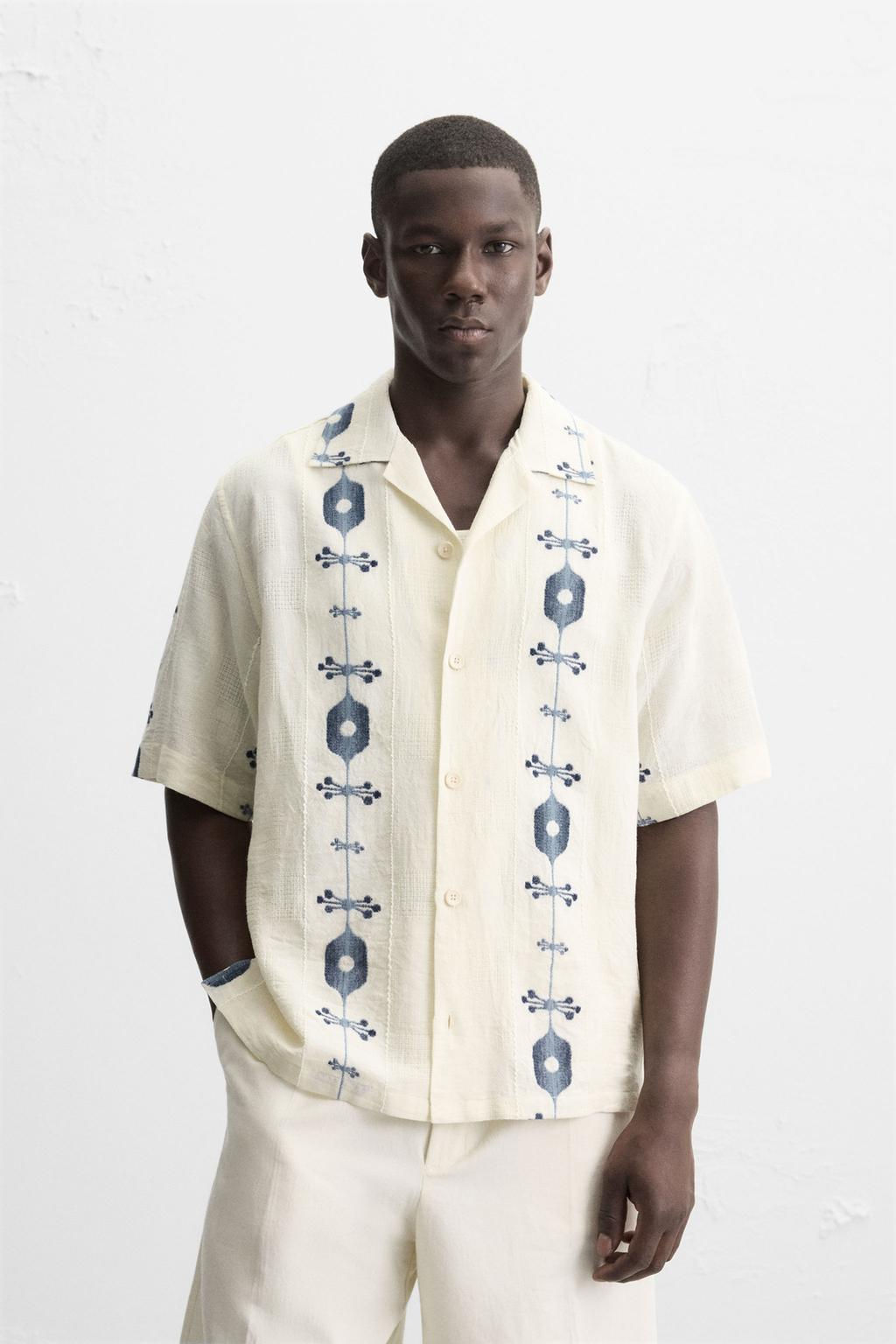 CONTRAST JACQUARD SHIRT - Zara фото 2