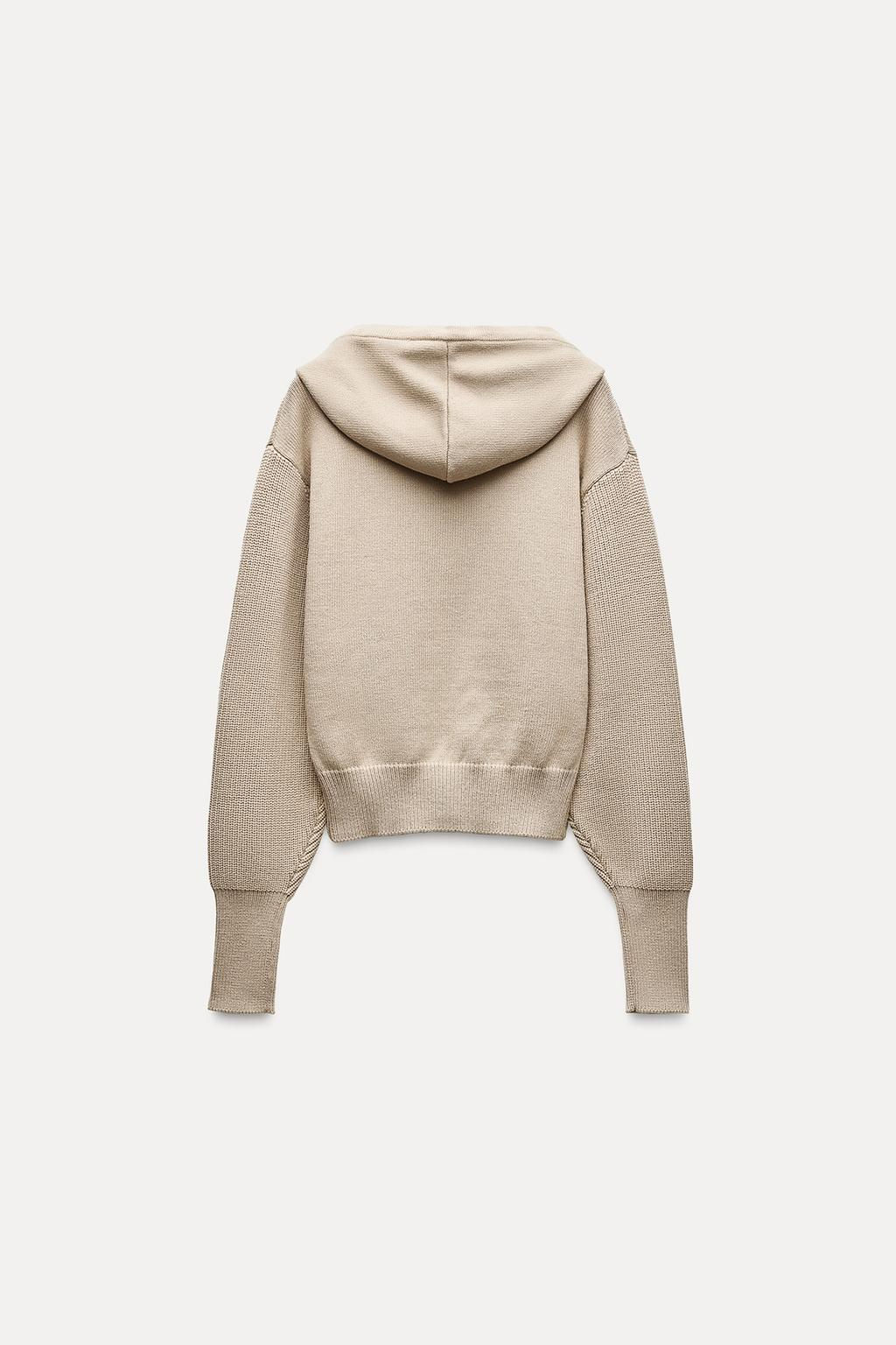 KNIT SWEATER WITH HOOD - Zara фото 16
