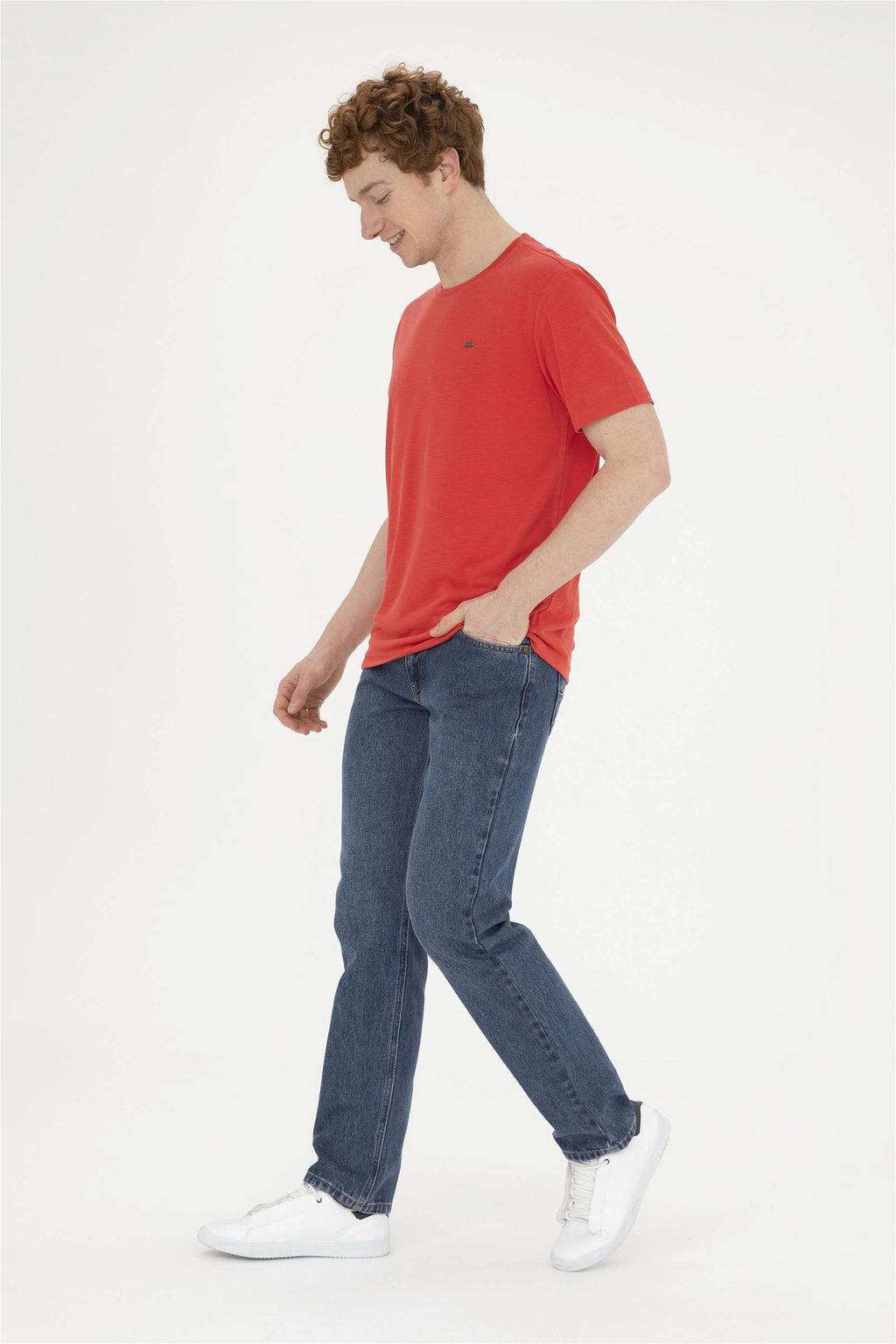 Мужская красная базовая футболка - U.s. polo assn фото 4