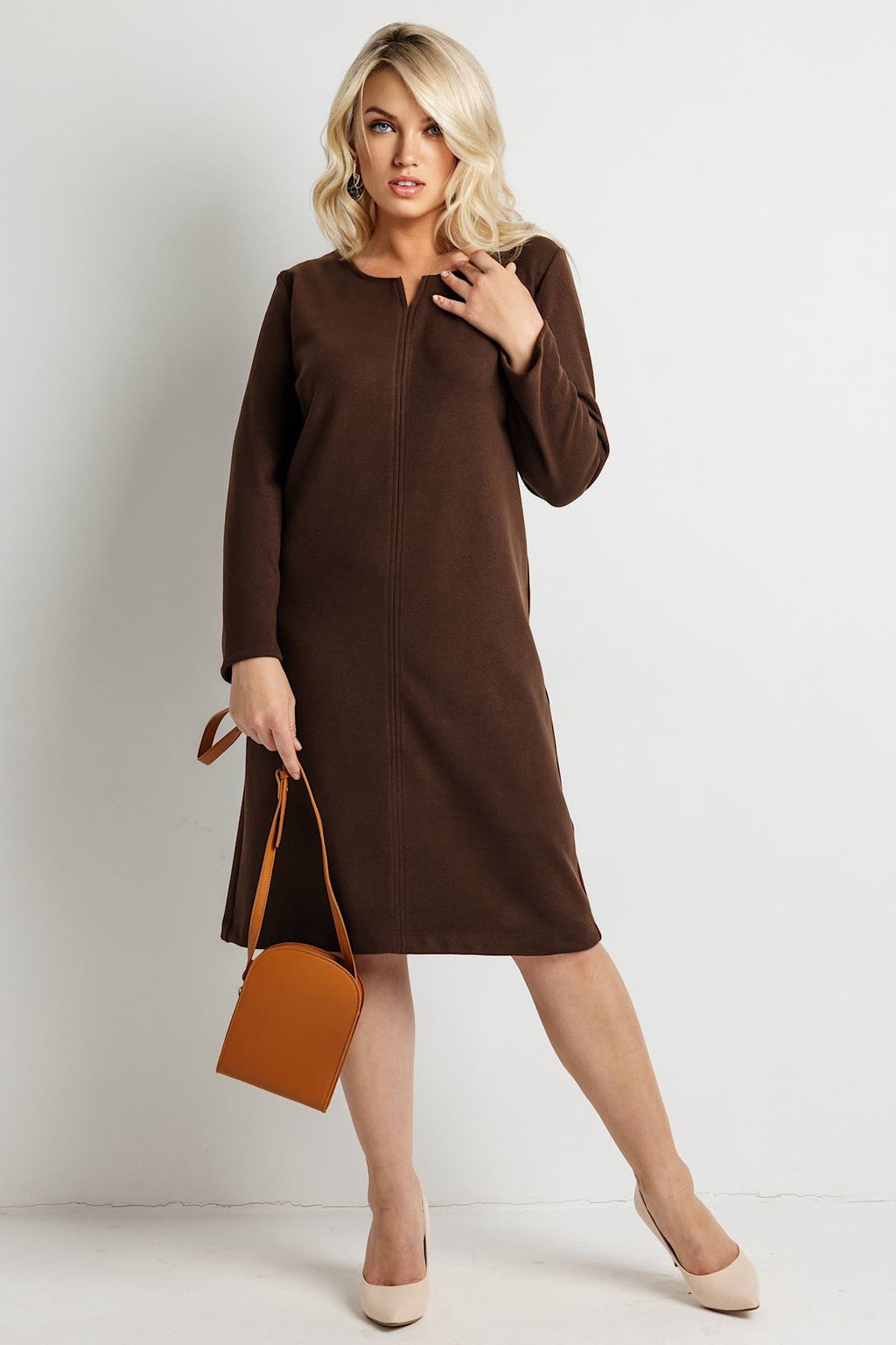 Платье женское 6162Н/04/Коричневый