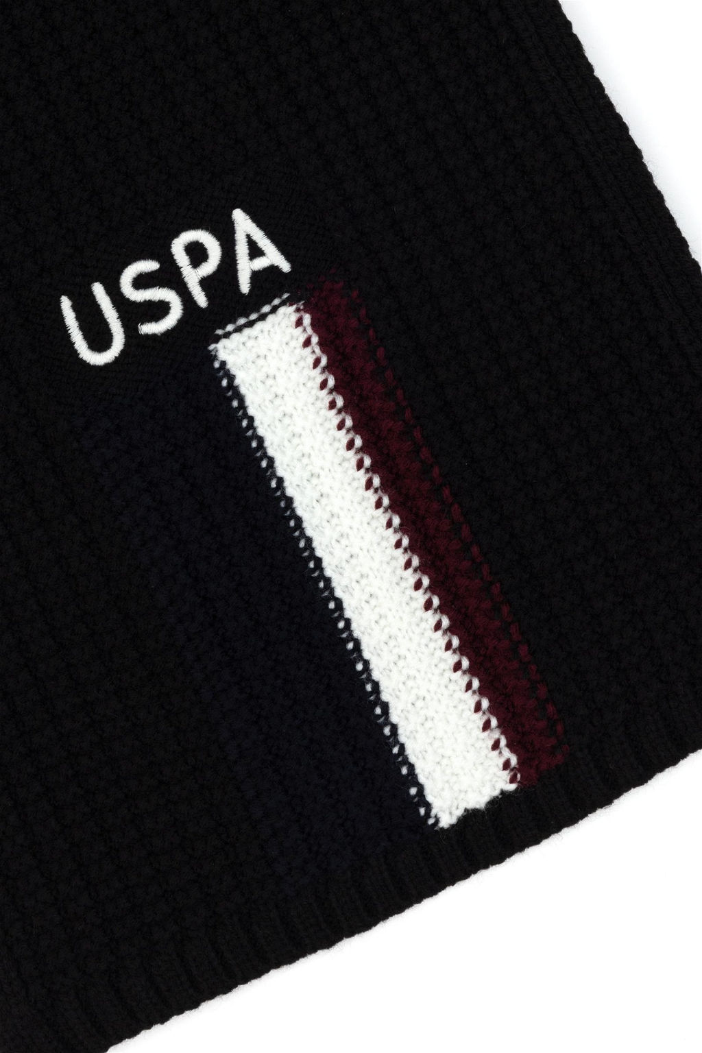 Мужской черный шарф - U.s. polo assn фото 4