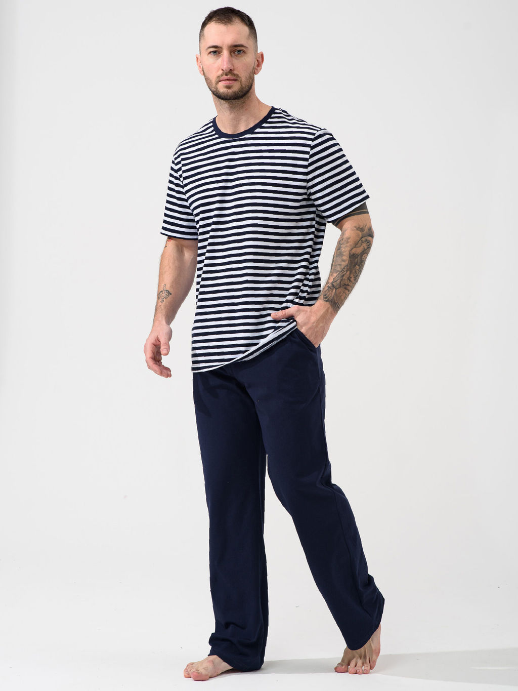 Пижама 100% хлопок Полоса - Оптима фото 2