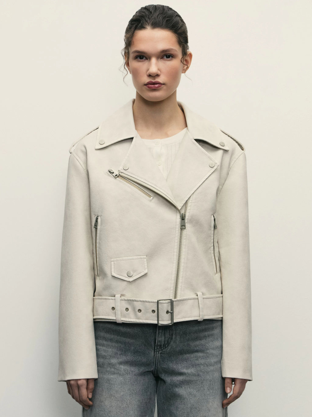 Куртка-косуха из искусственной кожи / Zarina  фото 3