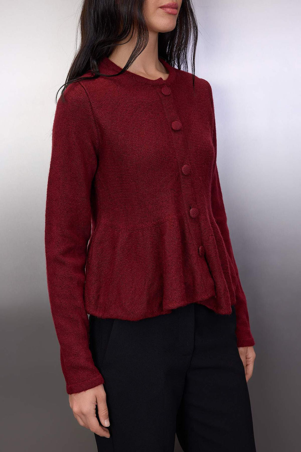 Antrasit Bisiklet Yaka Etek Ucu Volanl? Triko H?rka TWOAW26HI00232 - Trendyolmilla фото 14