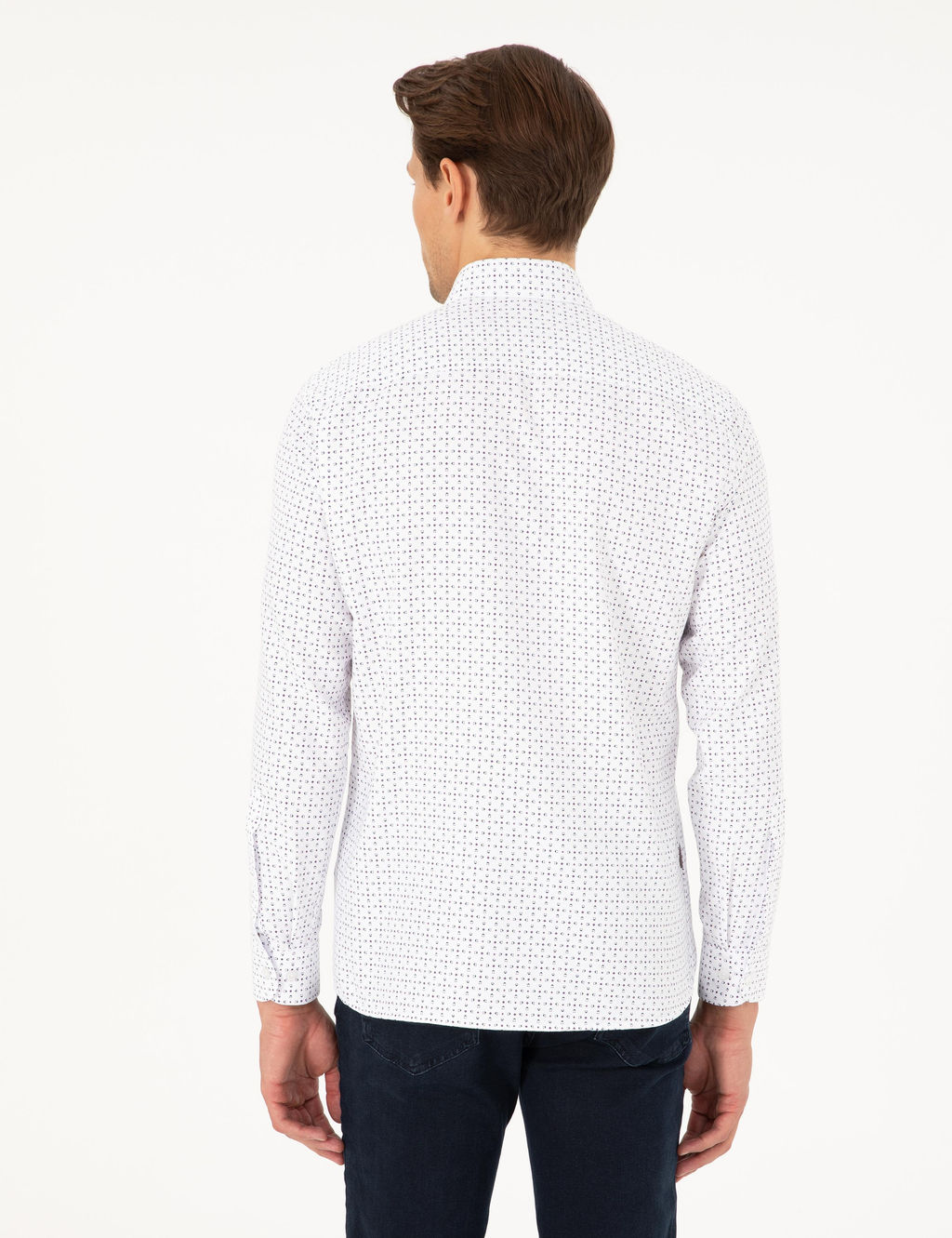 _ndigo Slim Fit Uzun Kollu G_mlek