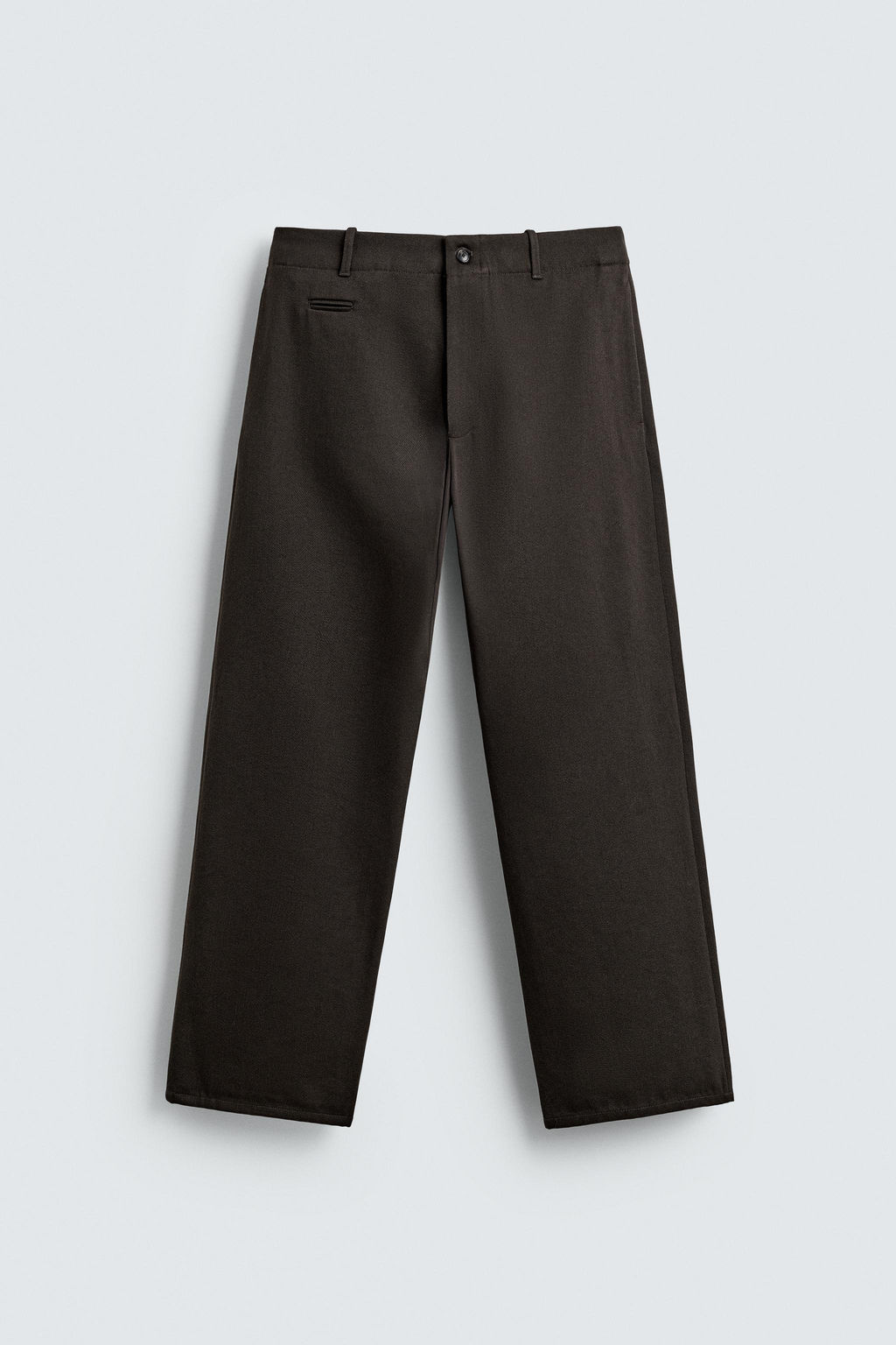 WOOL/COTTON TEXTURED TROUSERS - Zara фото 6