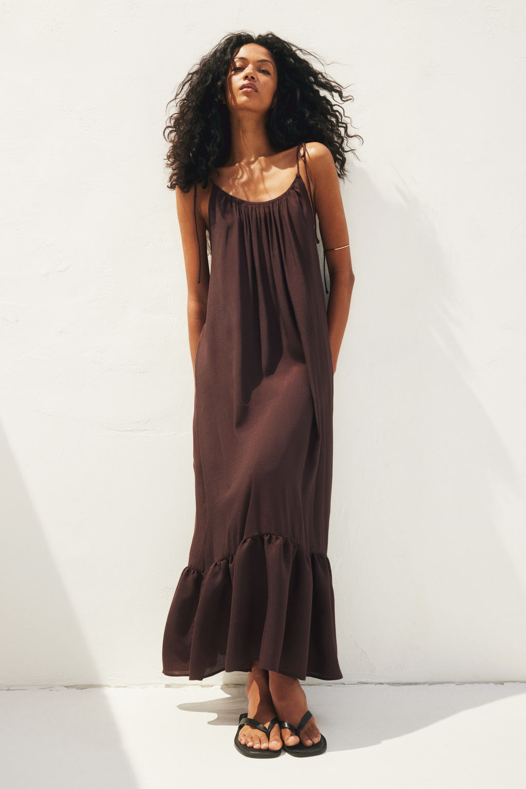Vestido playero con tirantes de lazo - H&m фото 2