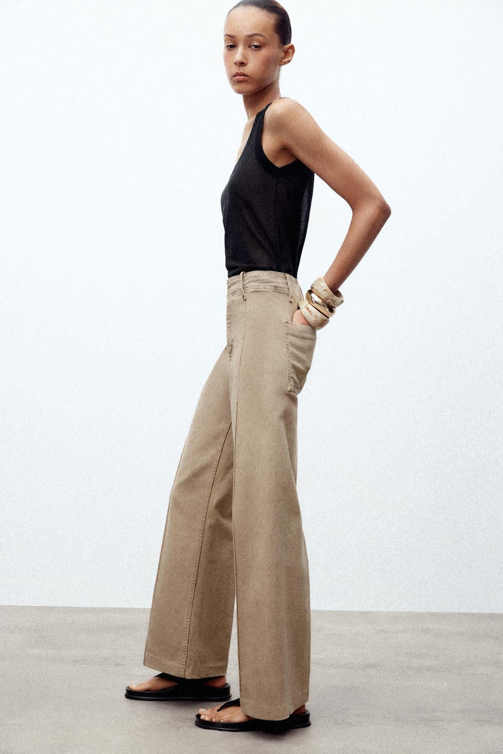 ZW COLLECTION WIDE-LEG HIGH-WAIST JEANS - Zara фото 19