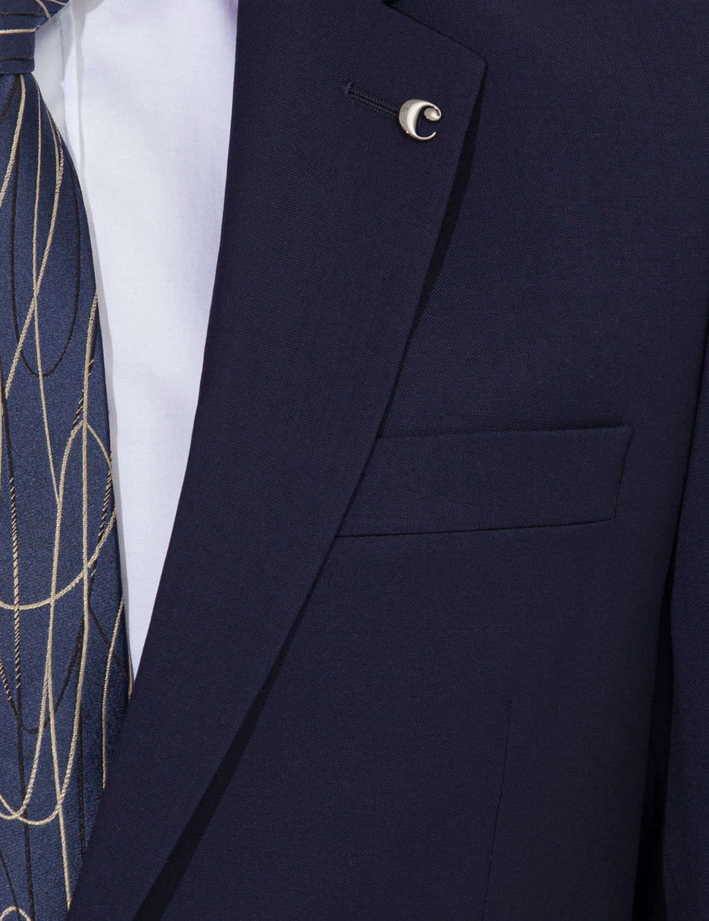 Темно-синий приталенный костюм - Cacharel фото 13