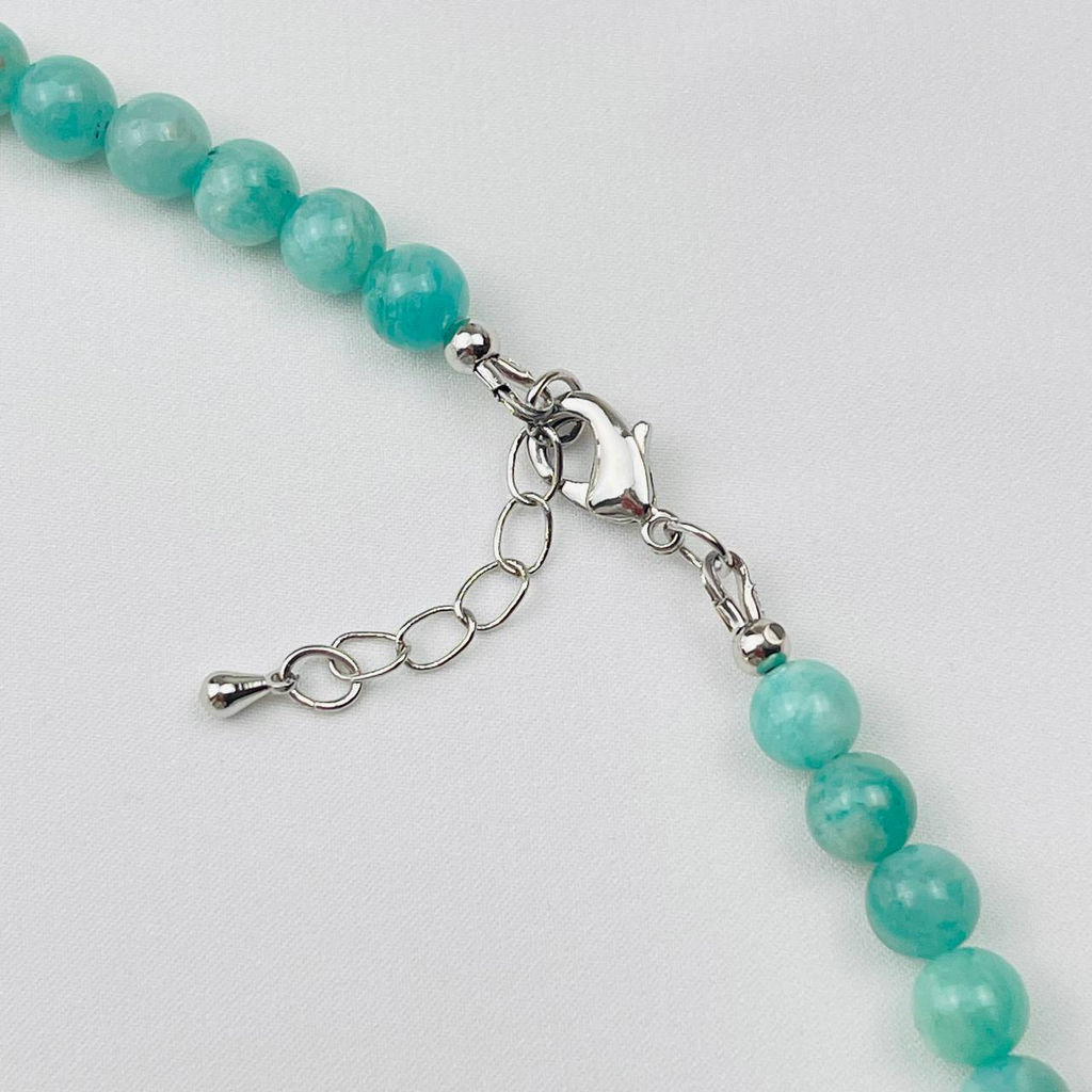 Колье из Амазонита и Лунного камня 43 см +