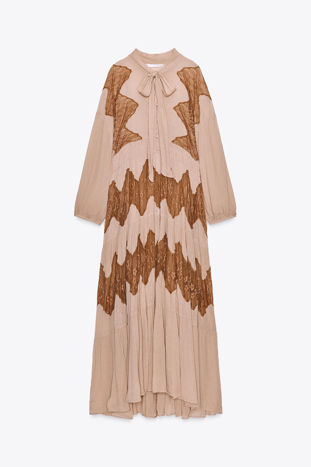 LACE COMBINATION TIE DRESS - Zara фото 17