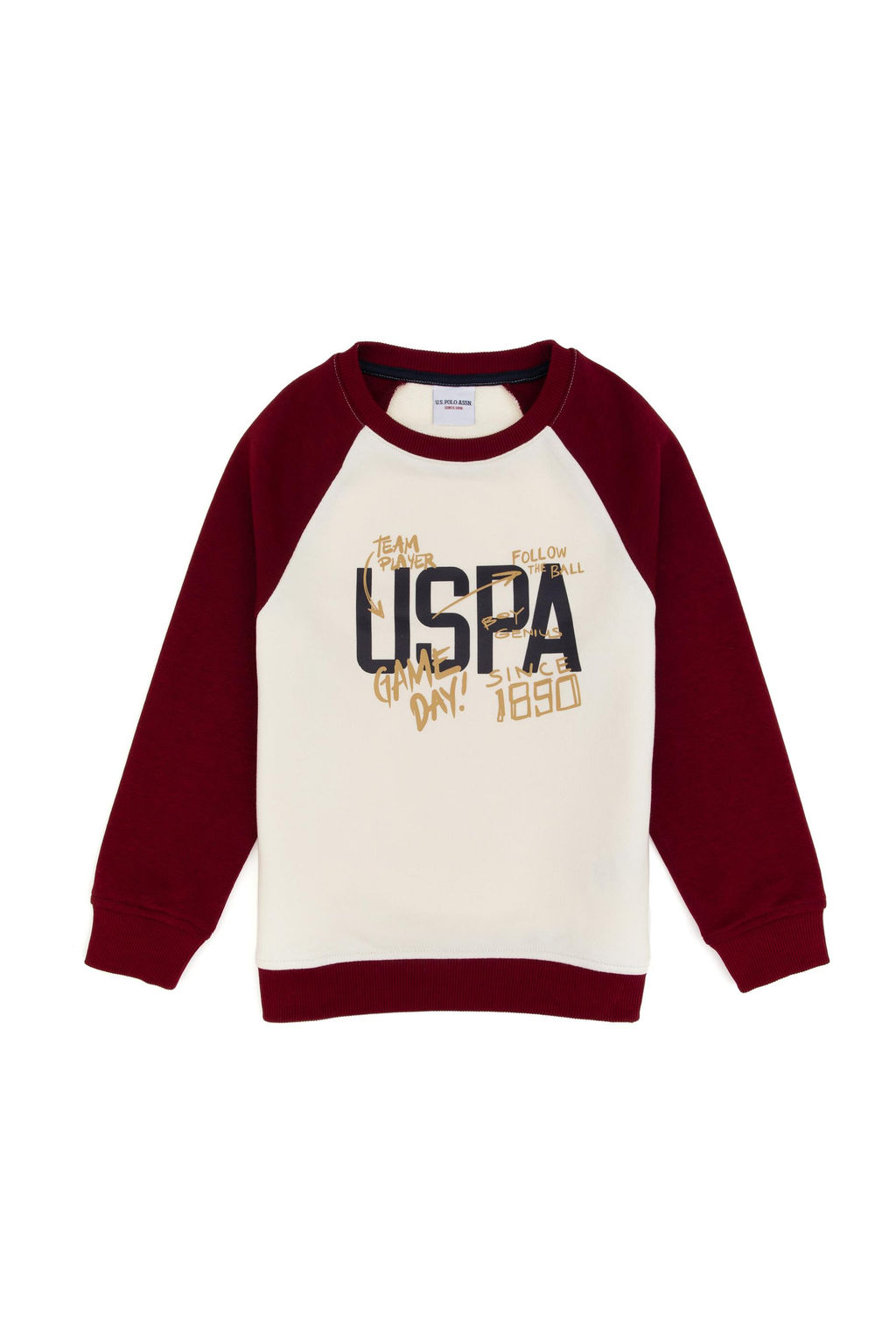 Erkek _ocuk Bordo Bisiklet Yaka Sweatshirt - U.s. polo assn фото 2