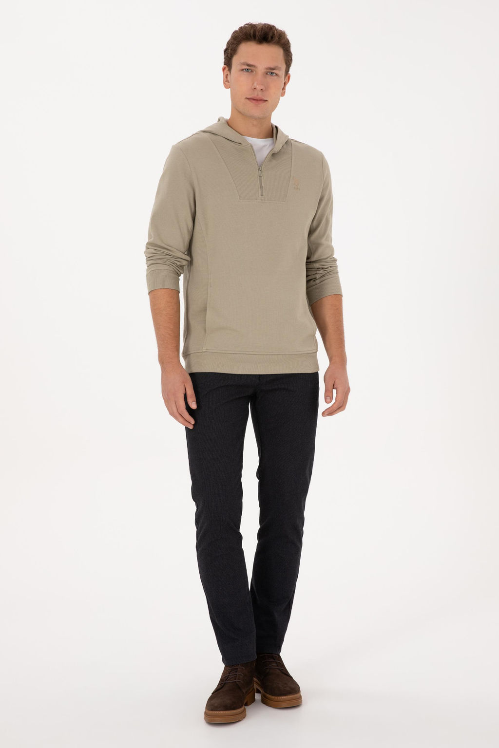 Erkek A__k Haki Sweatshirt - U.s. polo assn фото 4