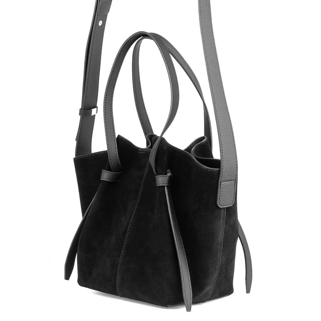 SA9006 black, Женская замшевая сумка, Barcelo Biagi