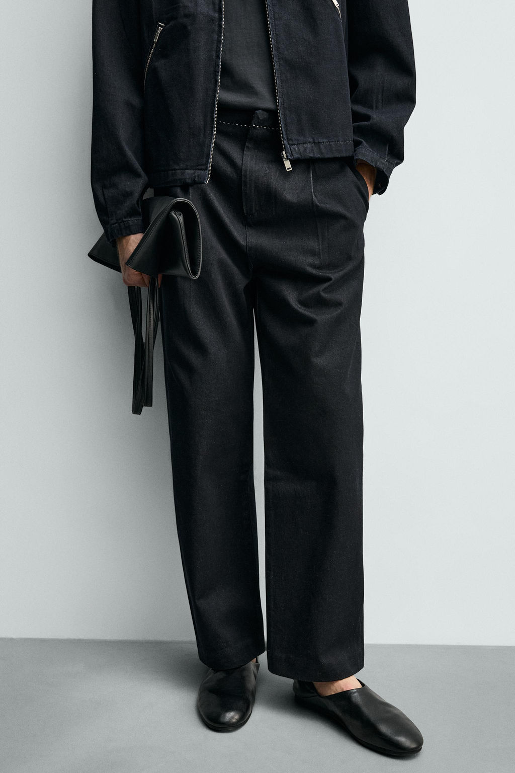 PANTAL?N CHINO DENIM PESPUNTES CONTRASTE / ?ndigo - Zara фото 5