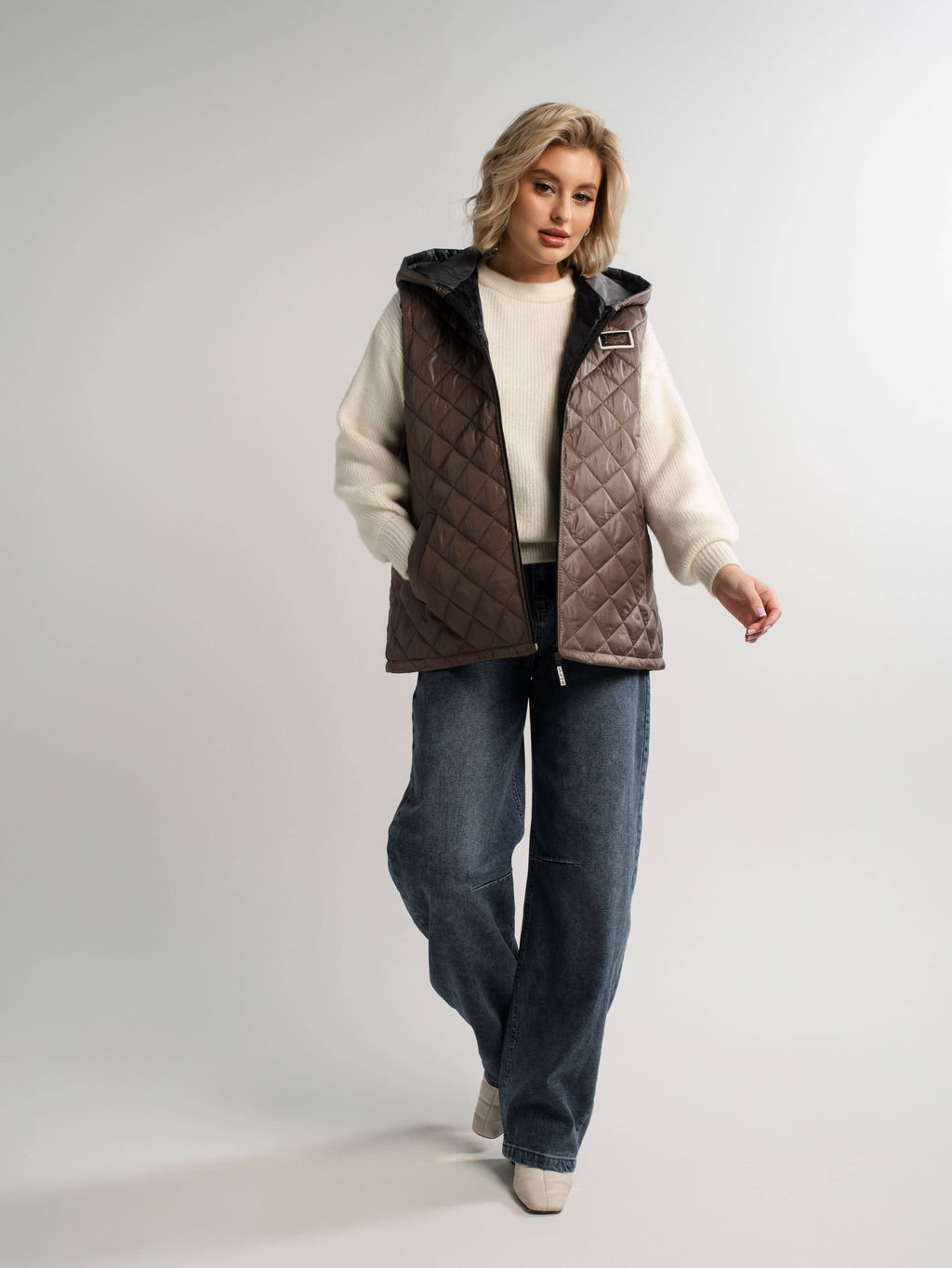 Жилет утепленный Дориана (кофе) Б14632-18М - Lt collection фото 5