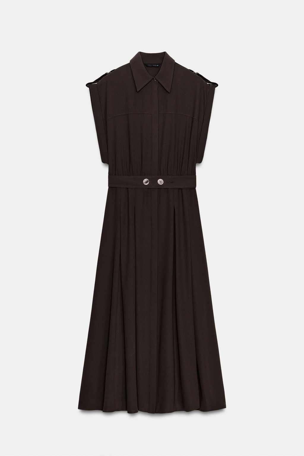 MIDI DRESS WITH BELT - Zara фото 16