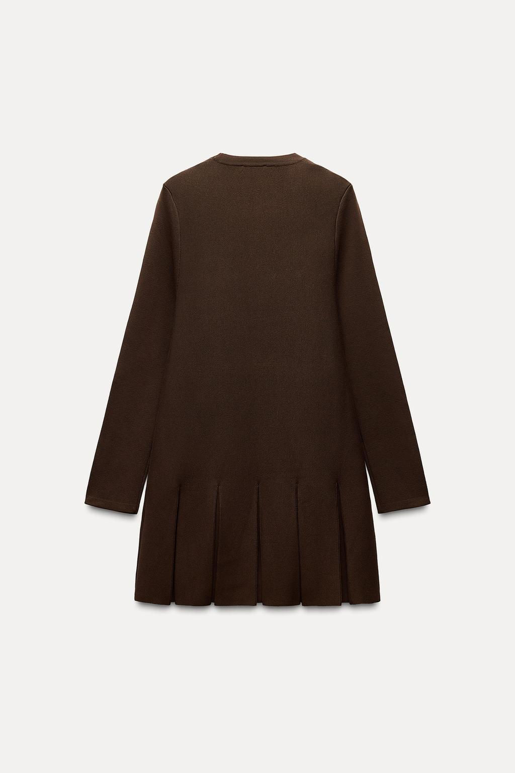 SHORT PLEATED KNIT DRESS - Zara фото 5