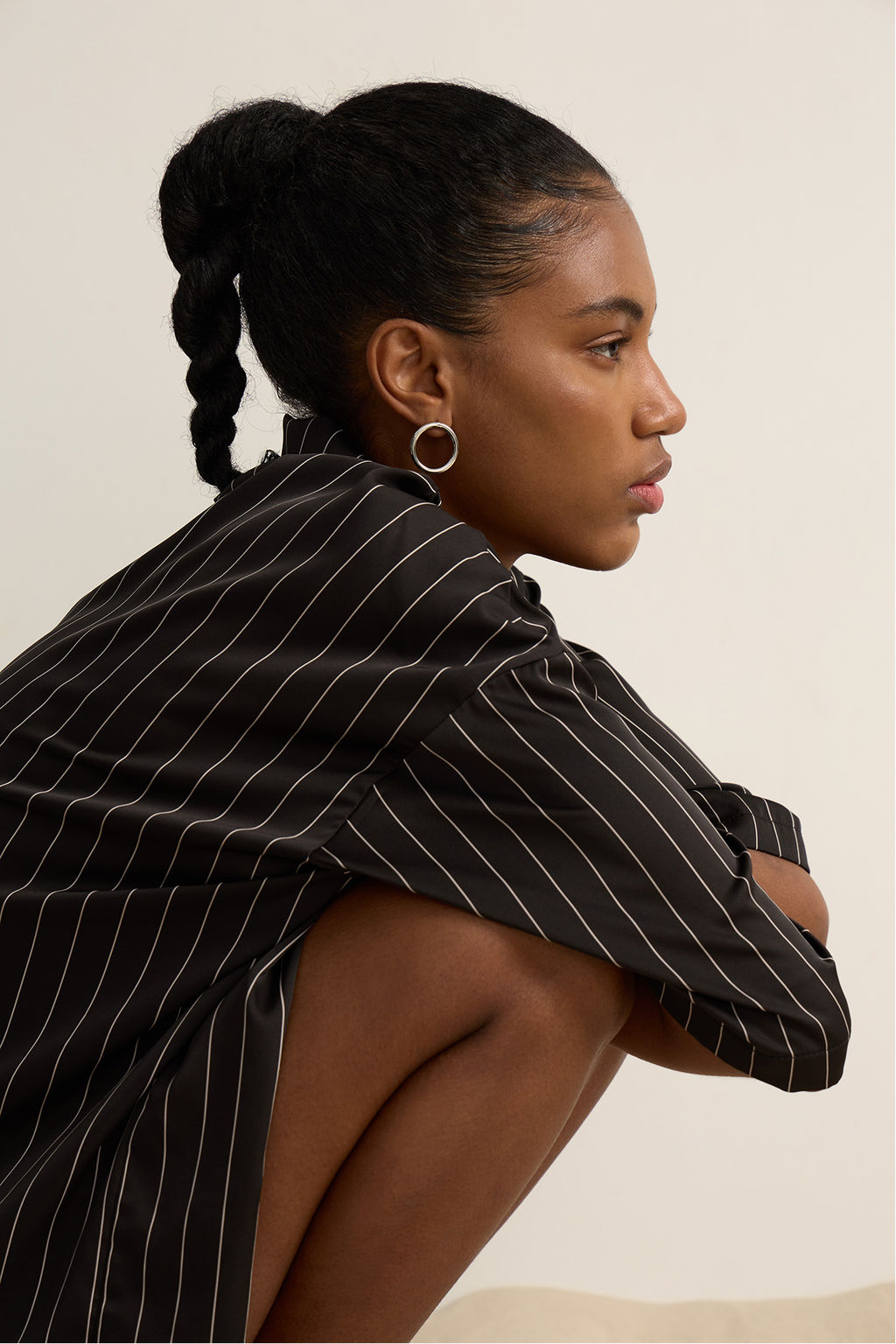 Рубашка из сатина в полоску - Mollis фото 2