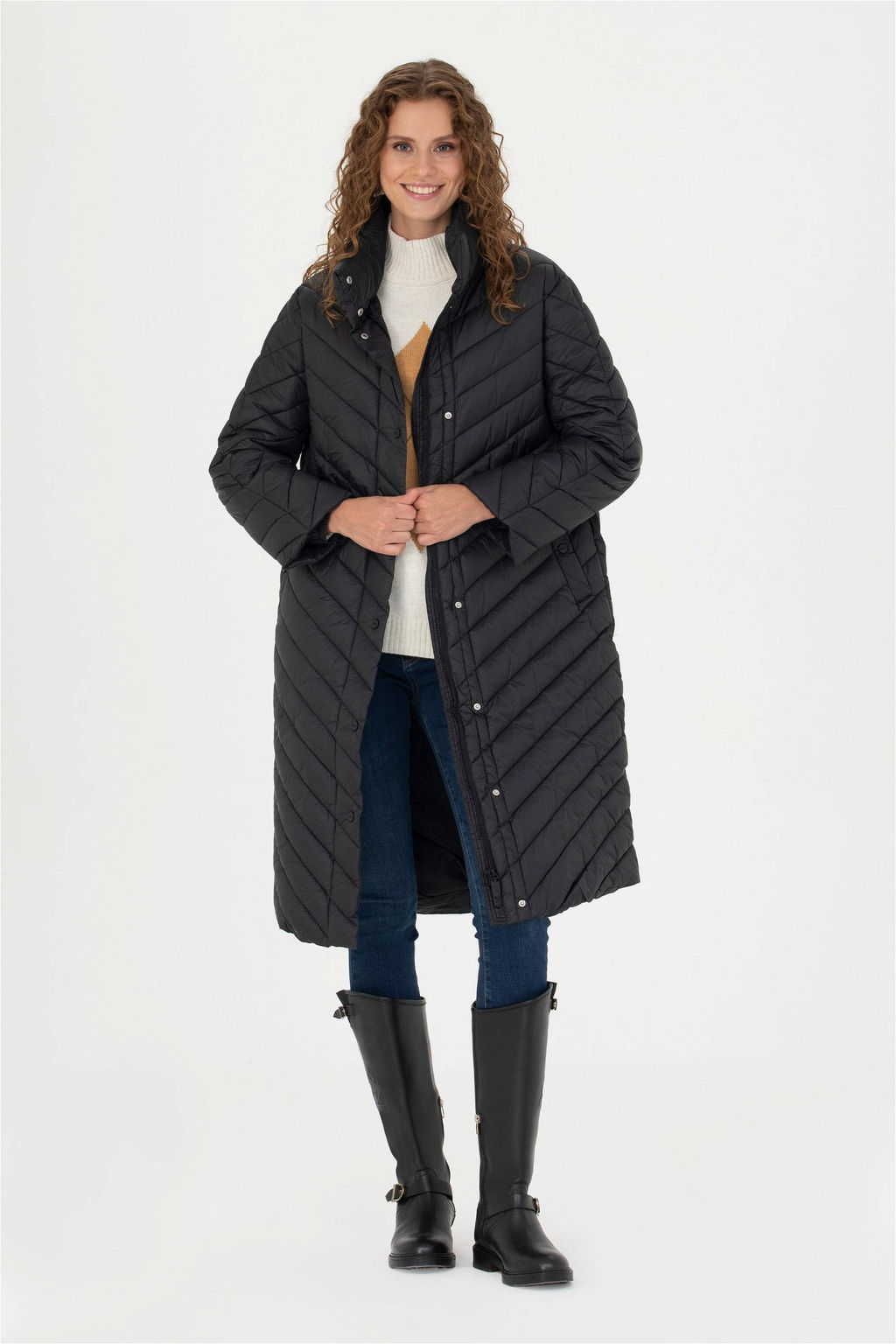 U. S. Polo Assn Женское черное пальто - U.s. polo assn фото 8