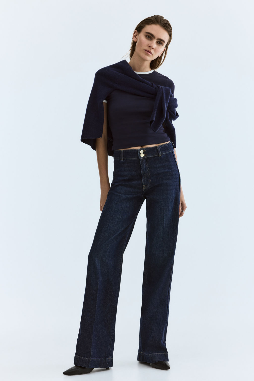 Wide High Waist Jeans - H&m фото 5