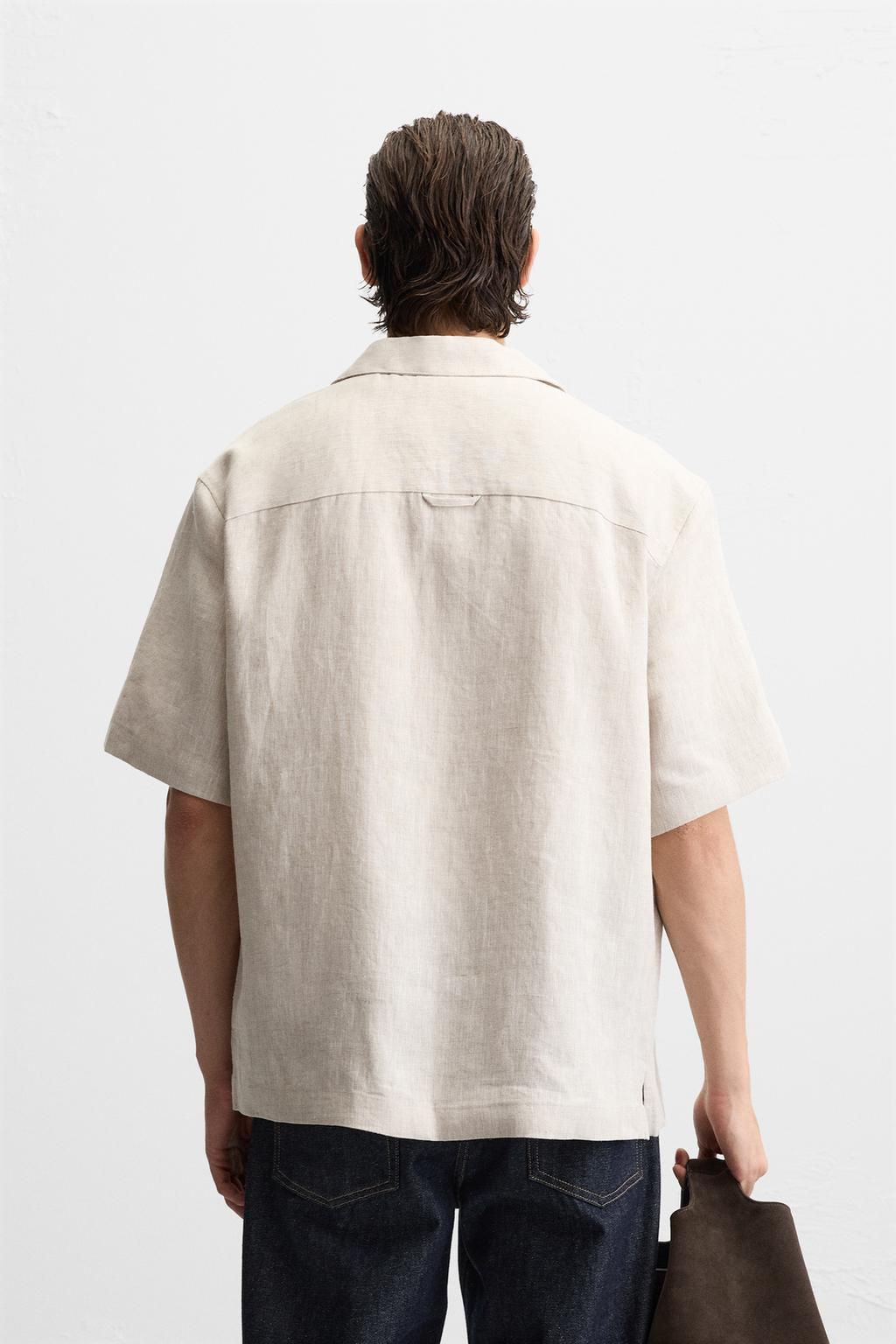 100% LINEN SHIRT - Zara фото 25
