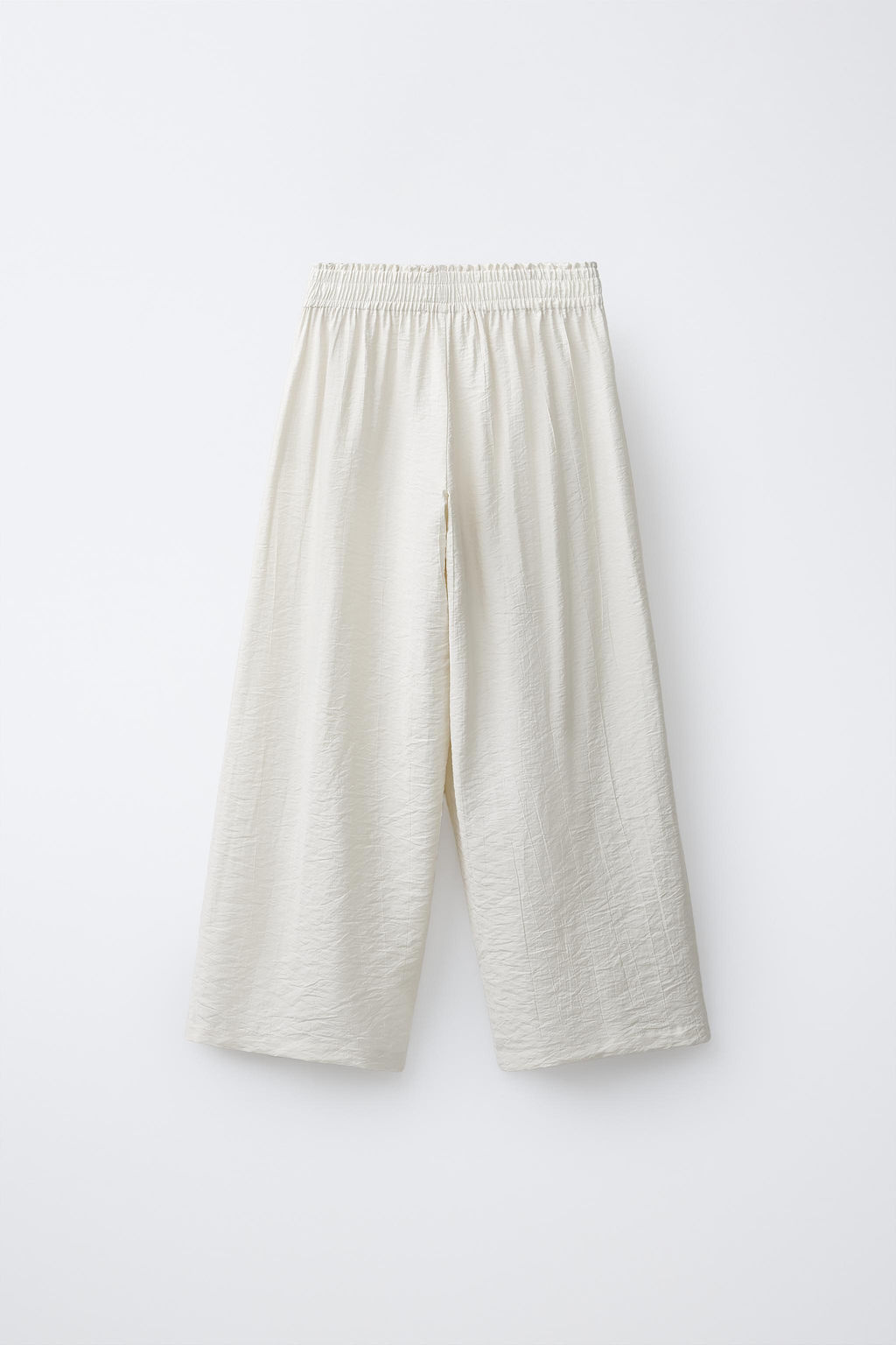 PANTAL?N WIDE LEG EFECTO ARRUGADO / Beige claro - Zara фото 2