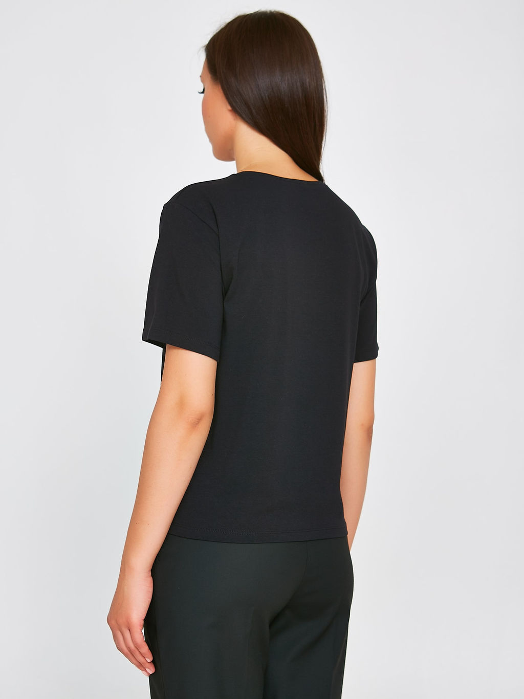 Чёрная футболка с принтом - Marchello marchellini фото 4