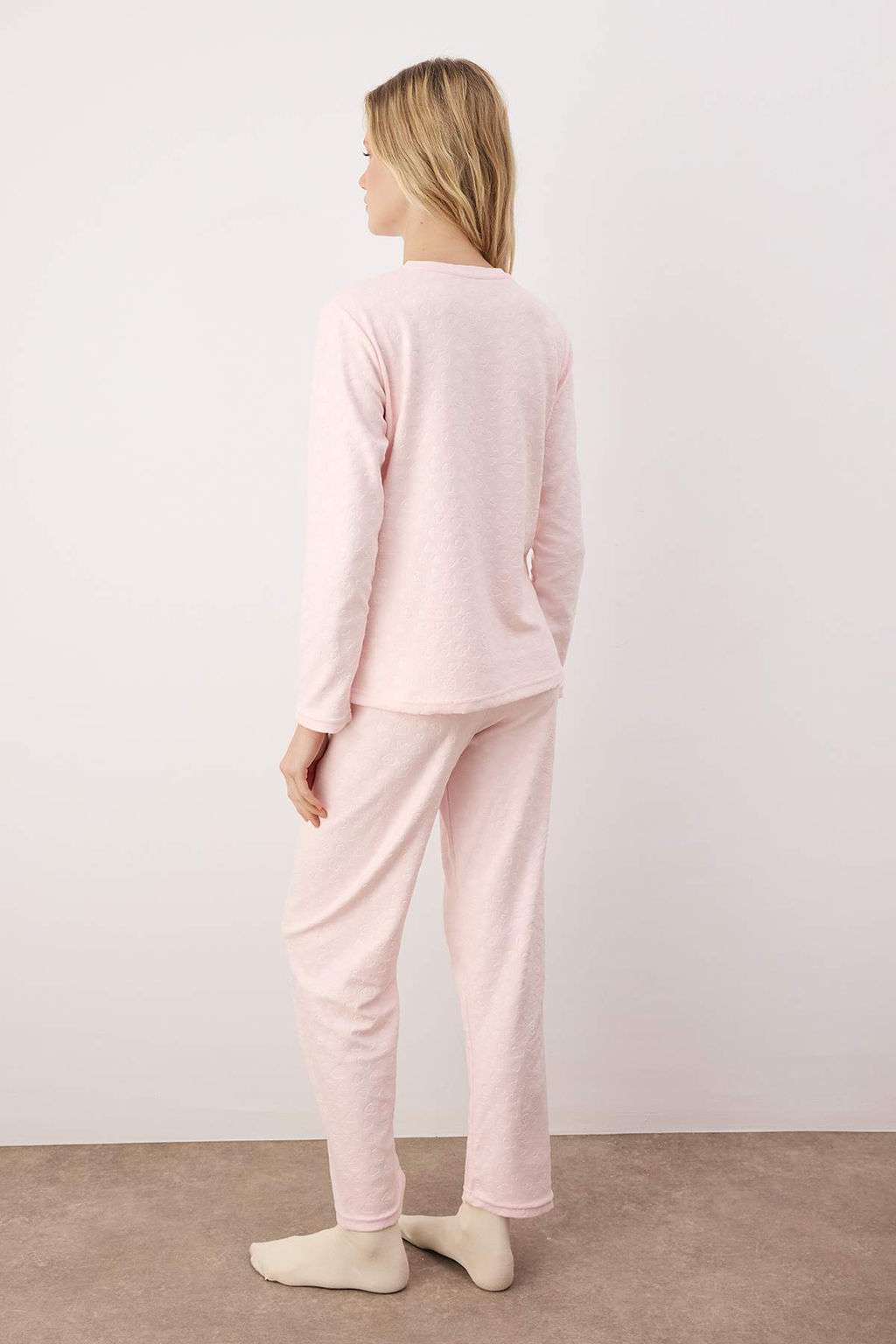 Pudra Kalp Desenli F?rf?rl? ve Cepli Orme Pijama Tak?m? THMAW26PT00205 - Trendyolmilla фото 4