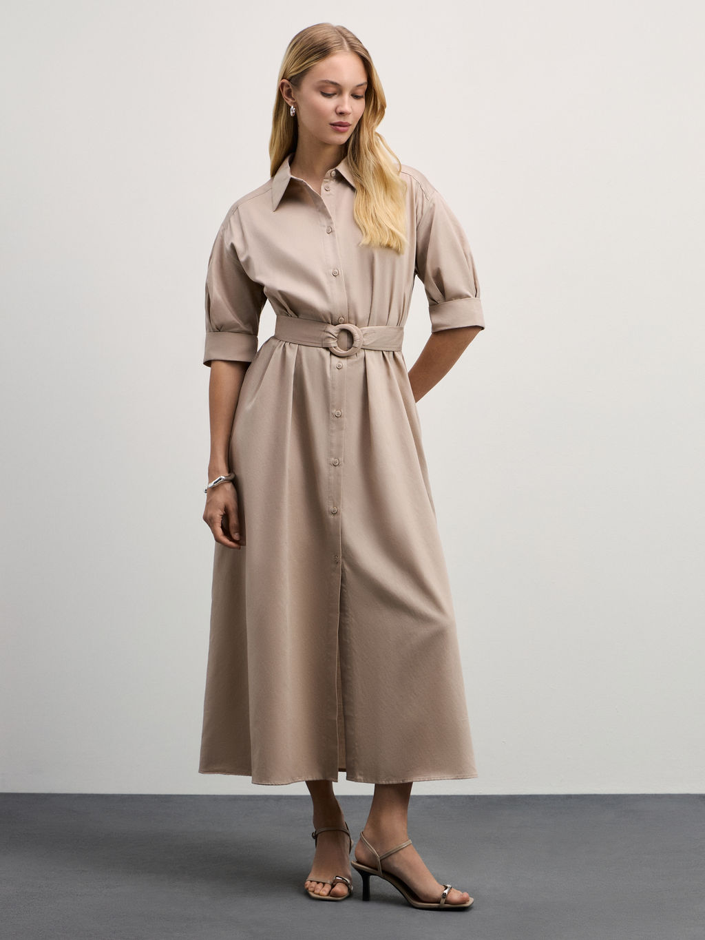 Платье-рубашка с поясом / Zarina