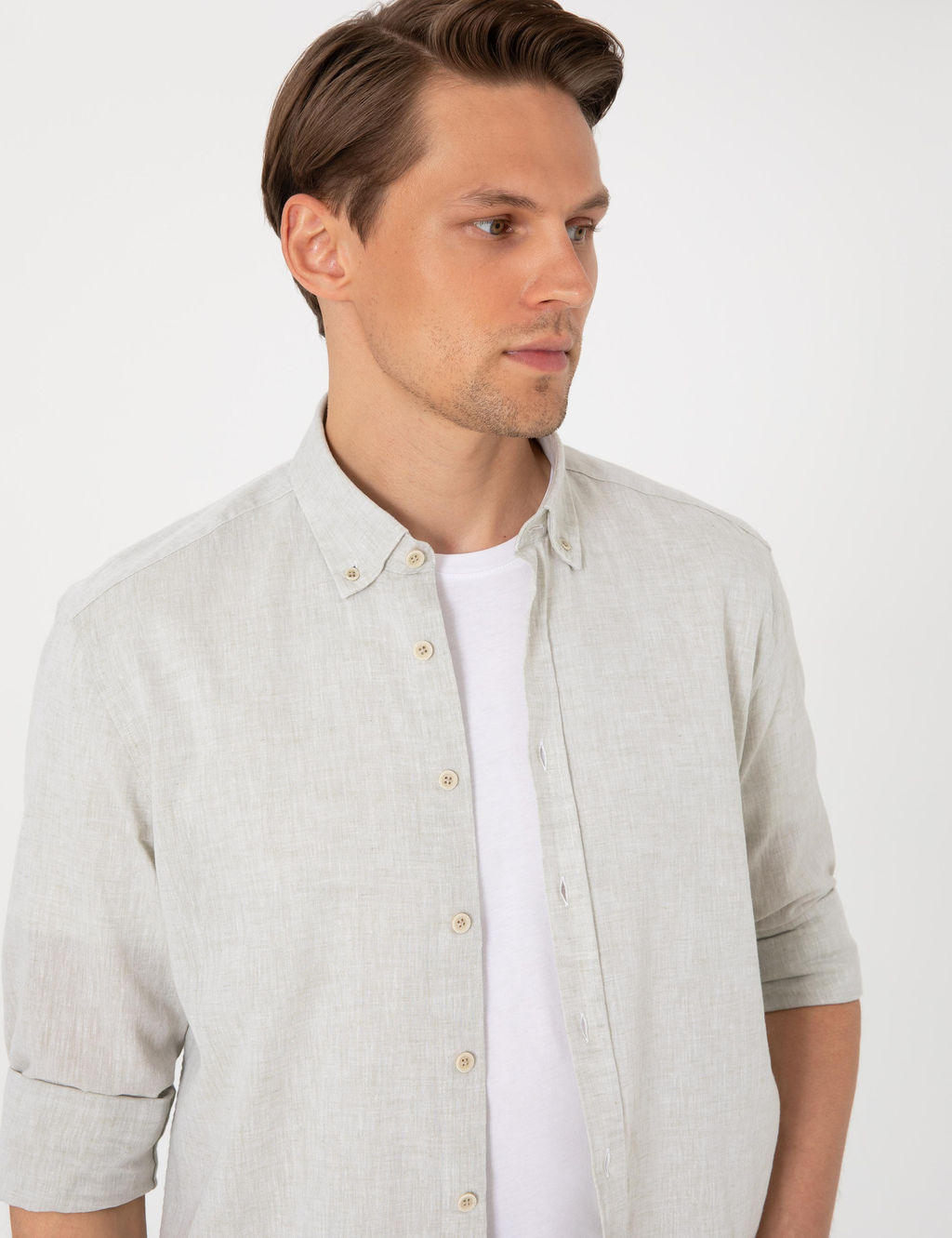 Ye_il Regular Fit Uzun Kollu G_mlek - Pierre cardin фото 2