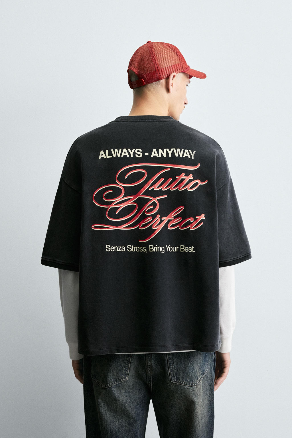 WASHED PRINTED SLOGAN SWEATSHIRT - Zara фото 3