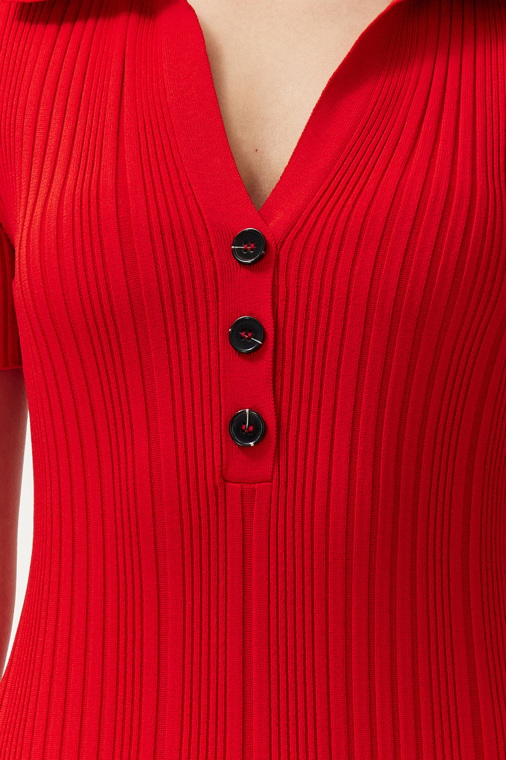 TRENDYOLMILLA Lacivert Maxi Triko Polo Yaka Elbise TWOSS24EL00282 фото 15