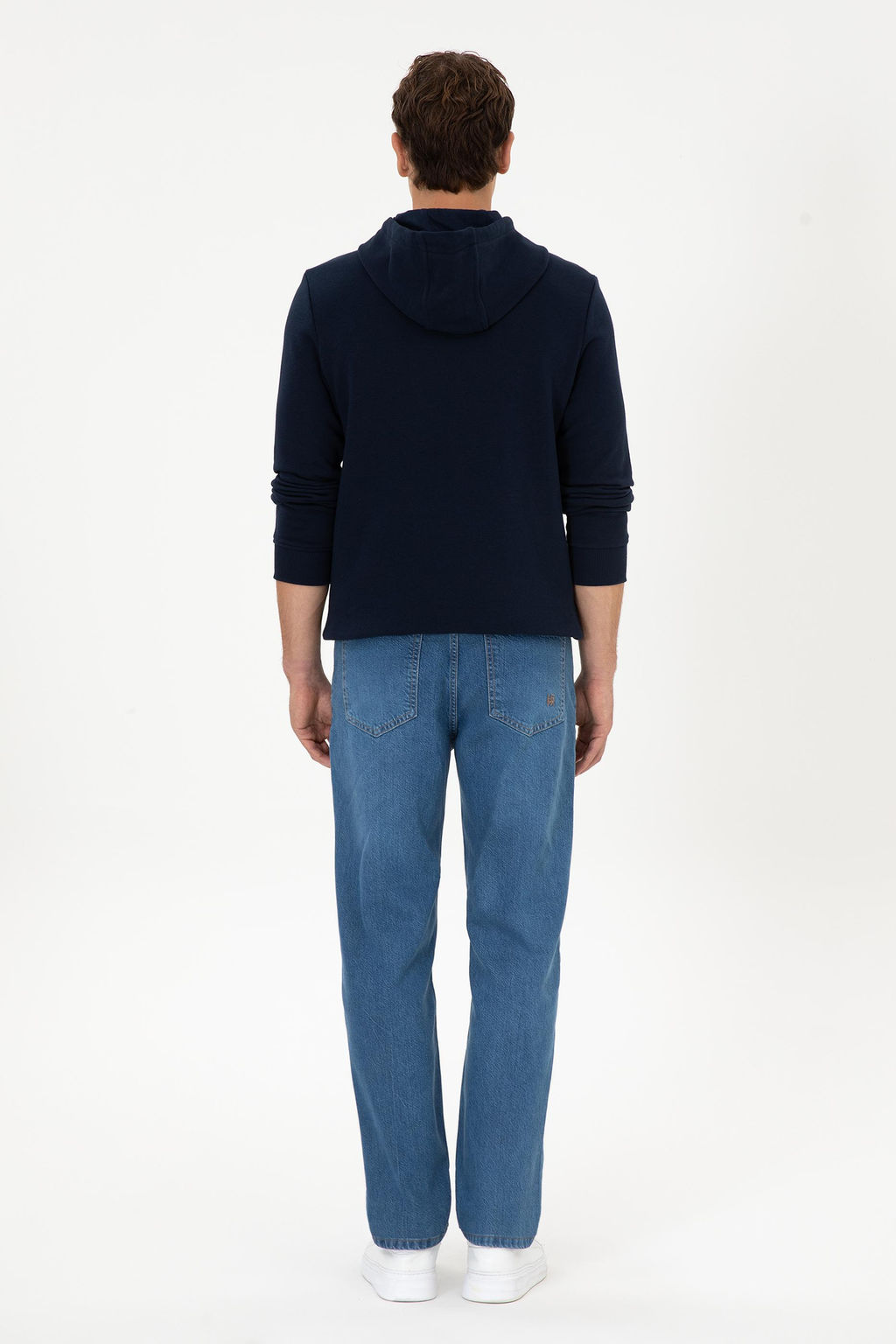 Erkek Mavi Loose Fit Jean Pantolon