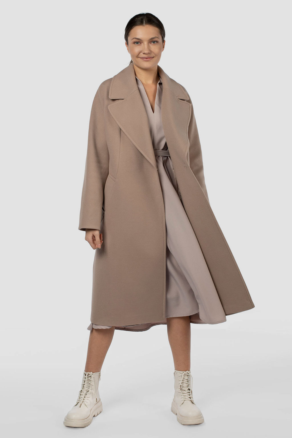 Пальто женское демисезонное (пояс) - El podio фото 8