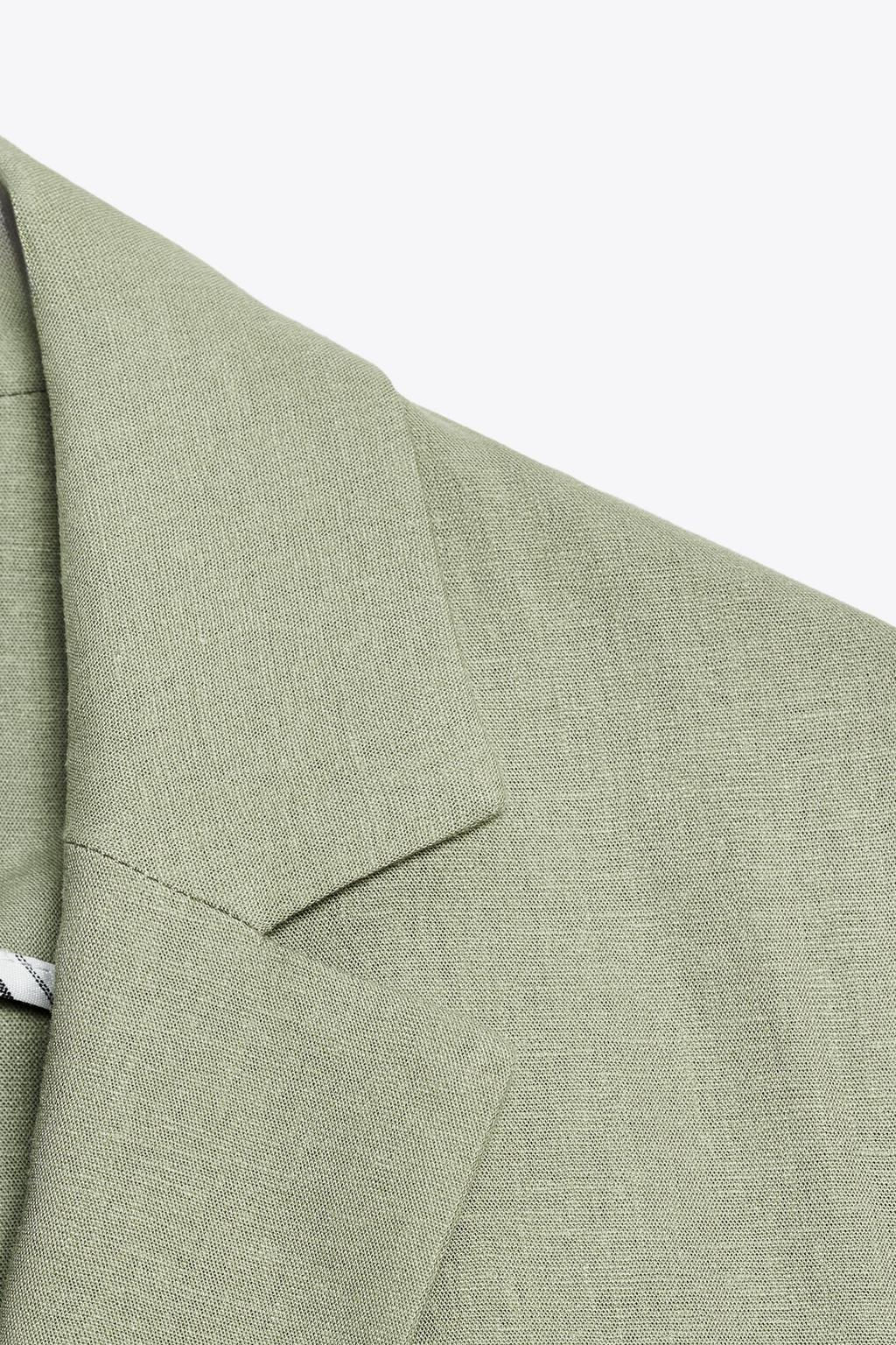 SHORT SLEEVE LINEN BLEND BLAZER - Zara фото 8
