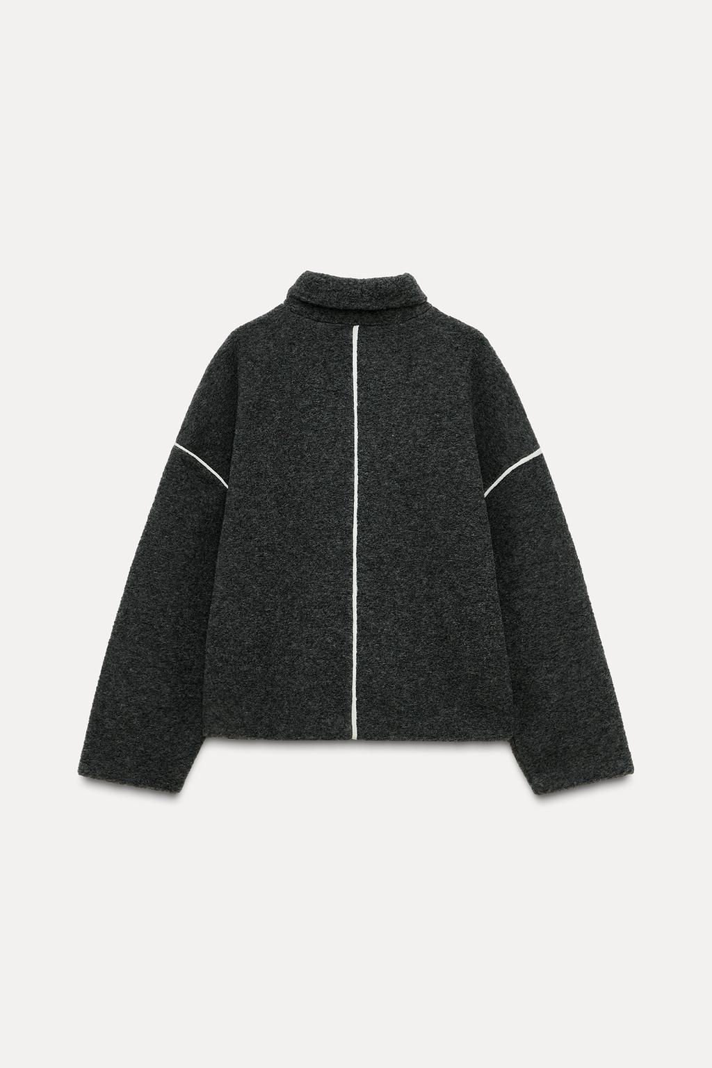 SWEATER WITH CONTRASTING PIPING - Zara фото 6