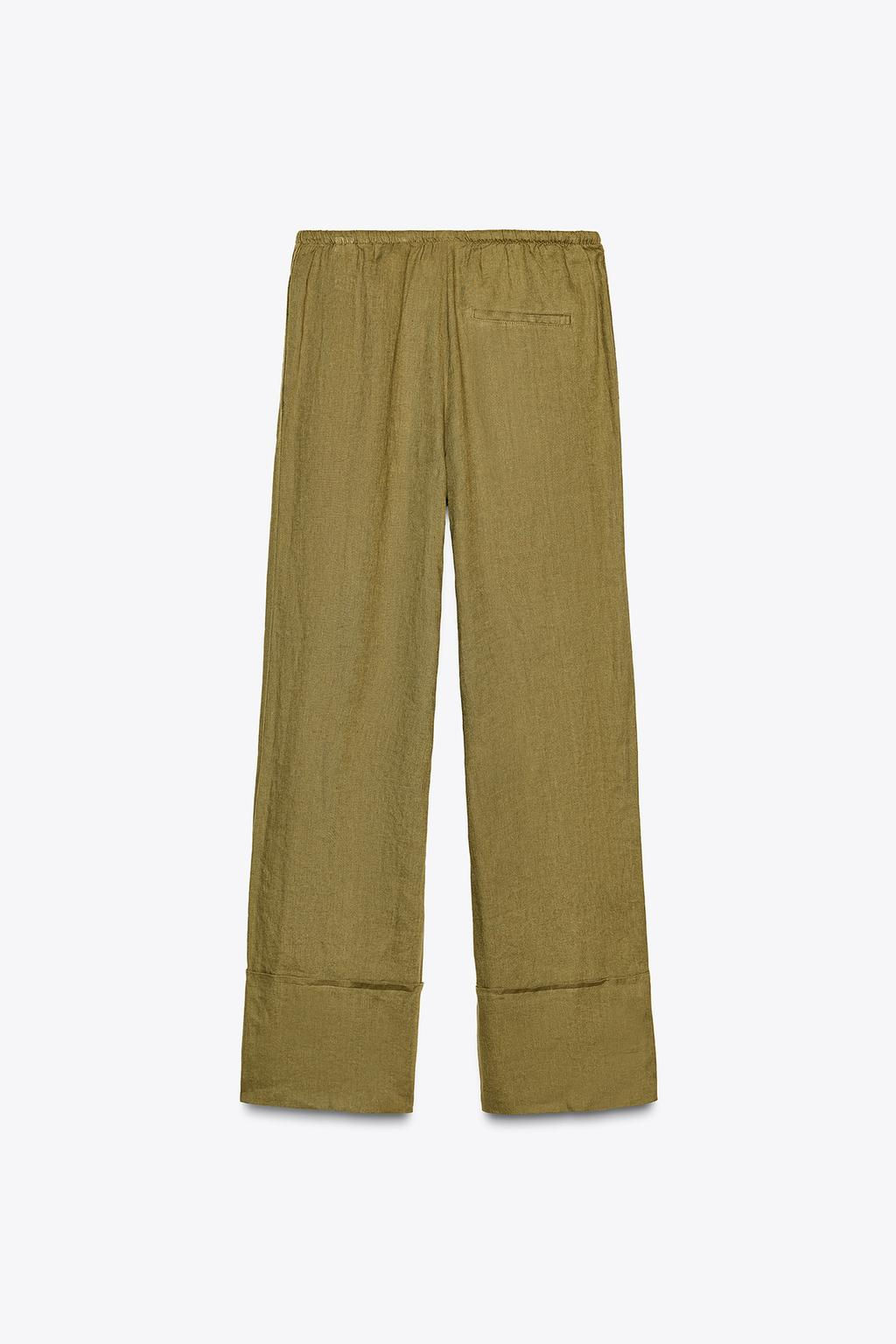 ZW COLLECTION 100% LINEN PALAZZO TROUSERS - Zara фото 10