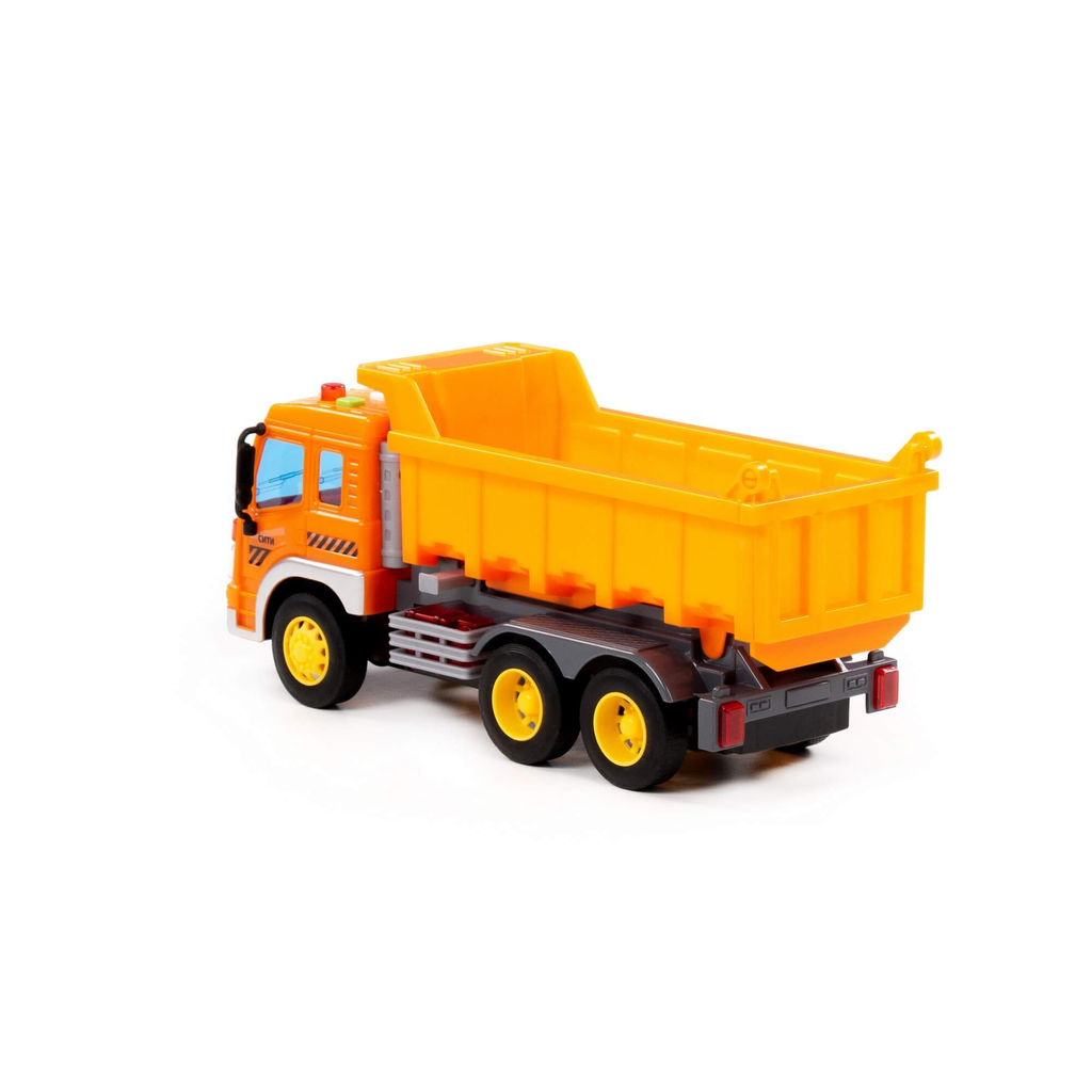 Сити, автомобиль-самосвал инерционный (со светом и звуком) (оранжевый) (в коробке) - Полесье фото 3
