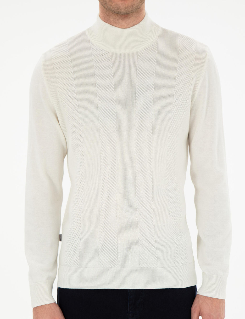 Ekru Slim Fit Kazak