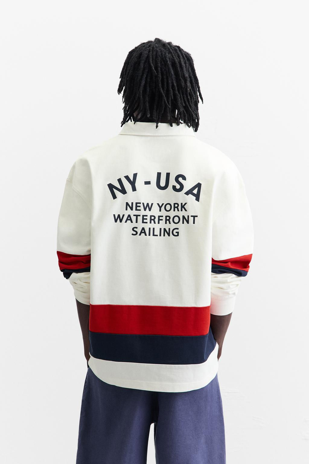 POLO SHIRT WITH CONTRASTING STRIPES - Zara фото 3