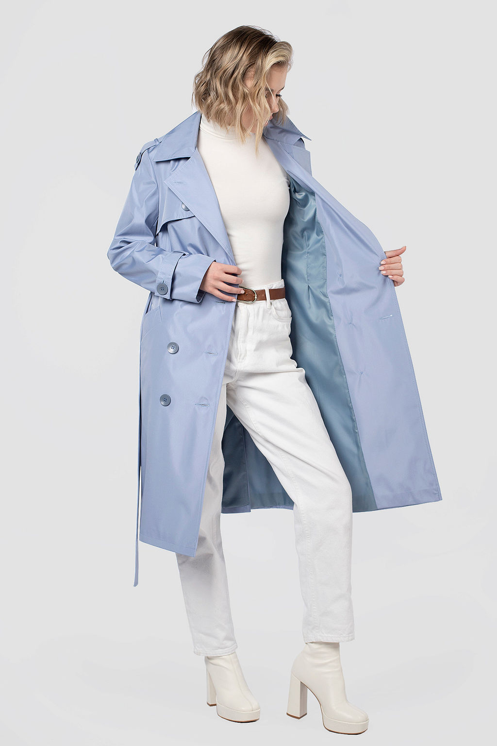 03-3304 Плащ женский (пояс) - El podio фото 2