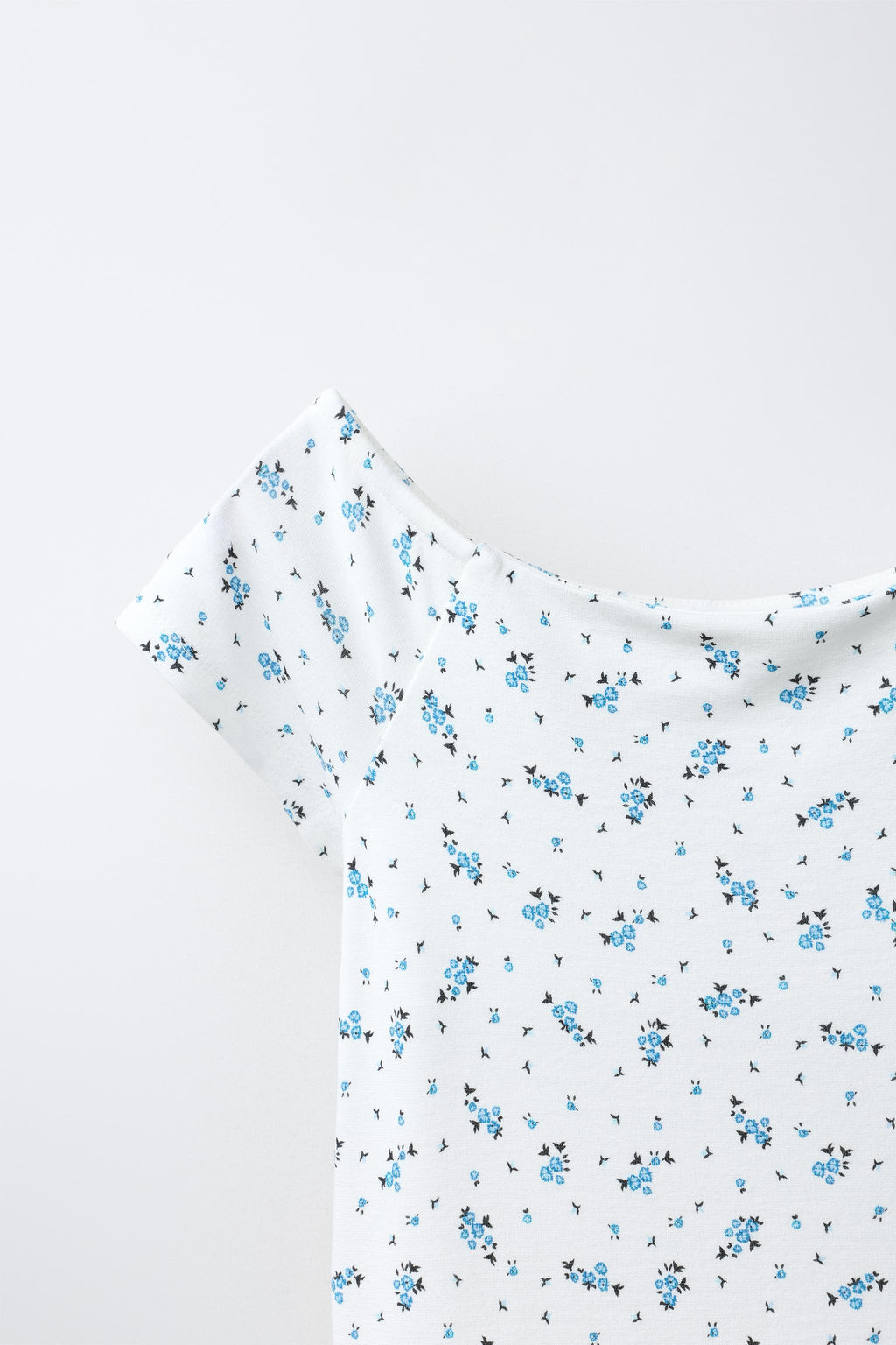 VESTIDO PUNTO ROMA ESTAMPADO / Azul / Blanco