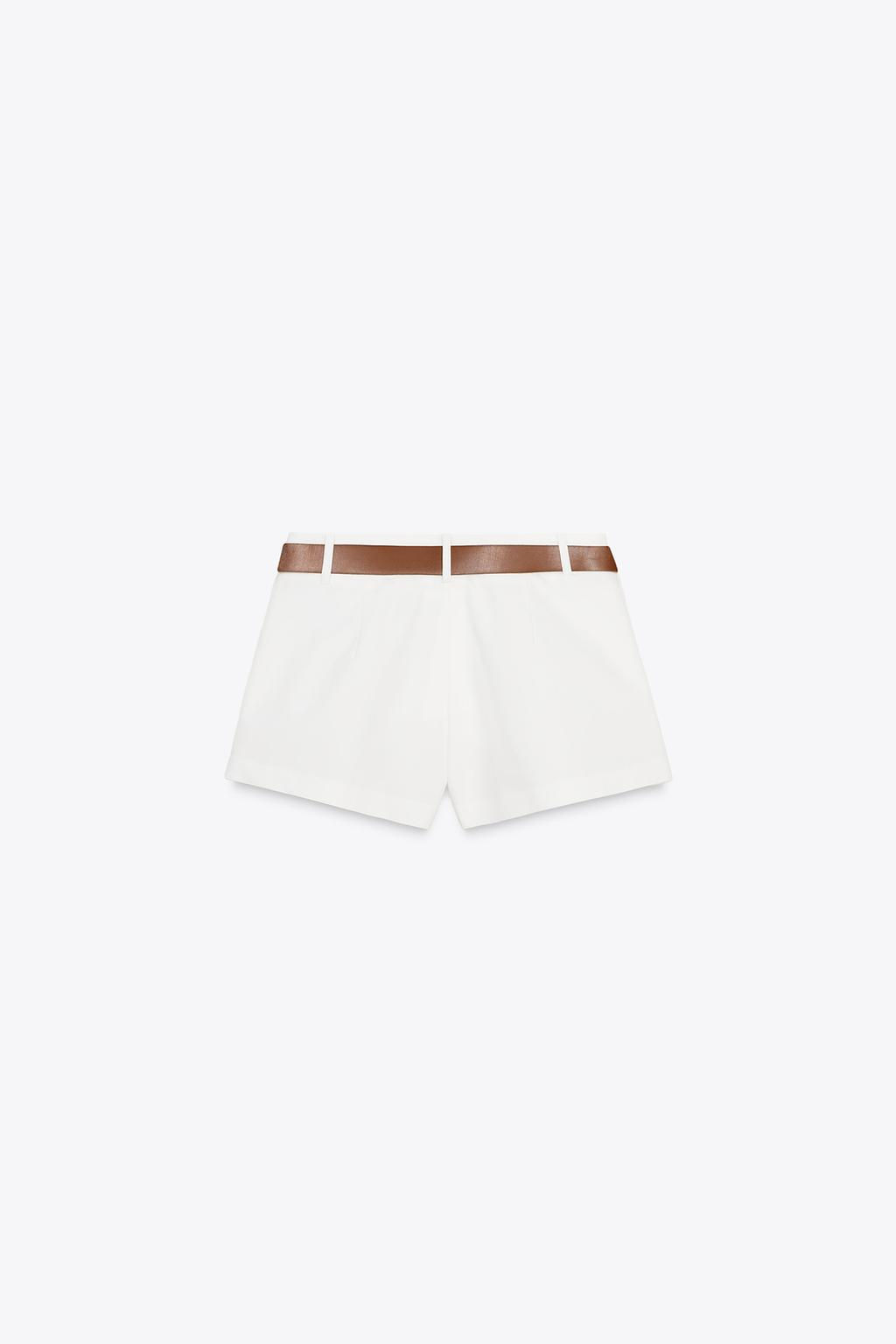 BELTED FLOWING BERMUDA SHORTS - Zara фото 8
