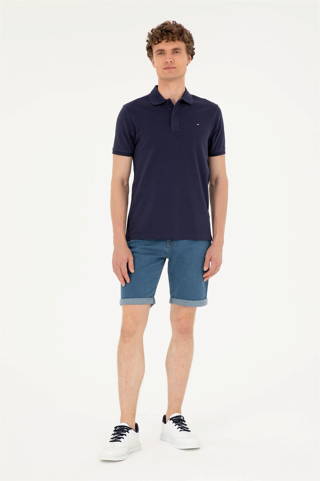 U. S. Polo Assn / Мужская темно-синяя базовая футболка - U.s. polo assn фото 4